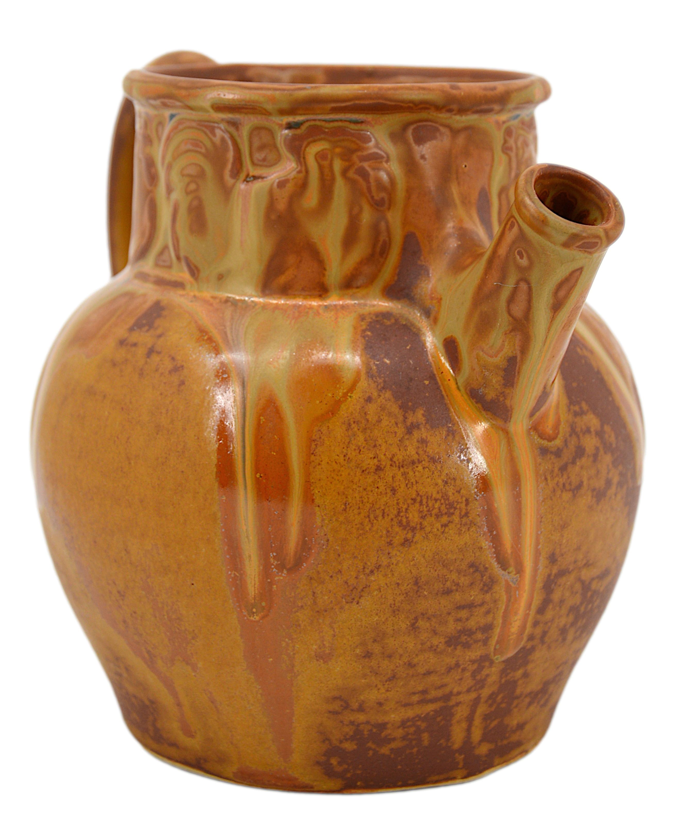 Art nouveau Pichet à coq en grès Art Déco français DENBAC 1910 en vente