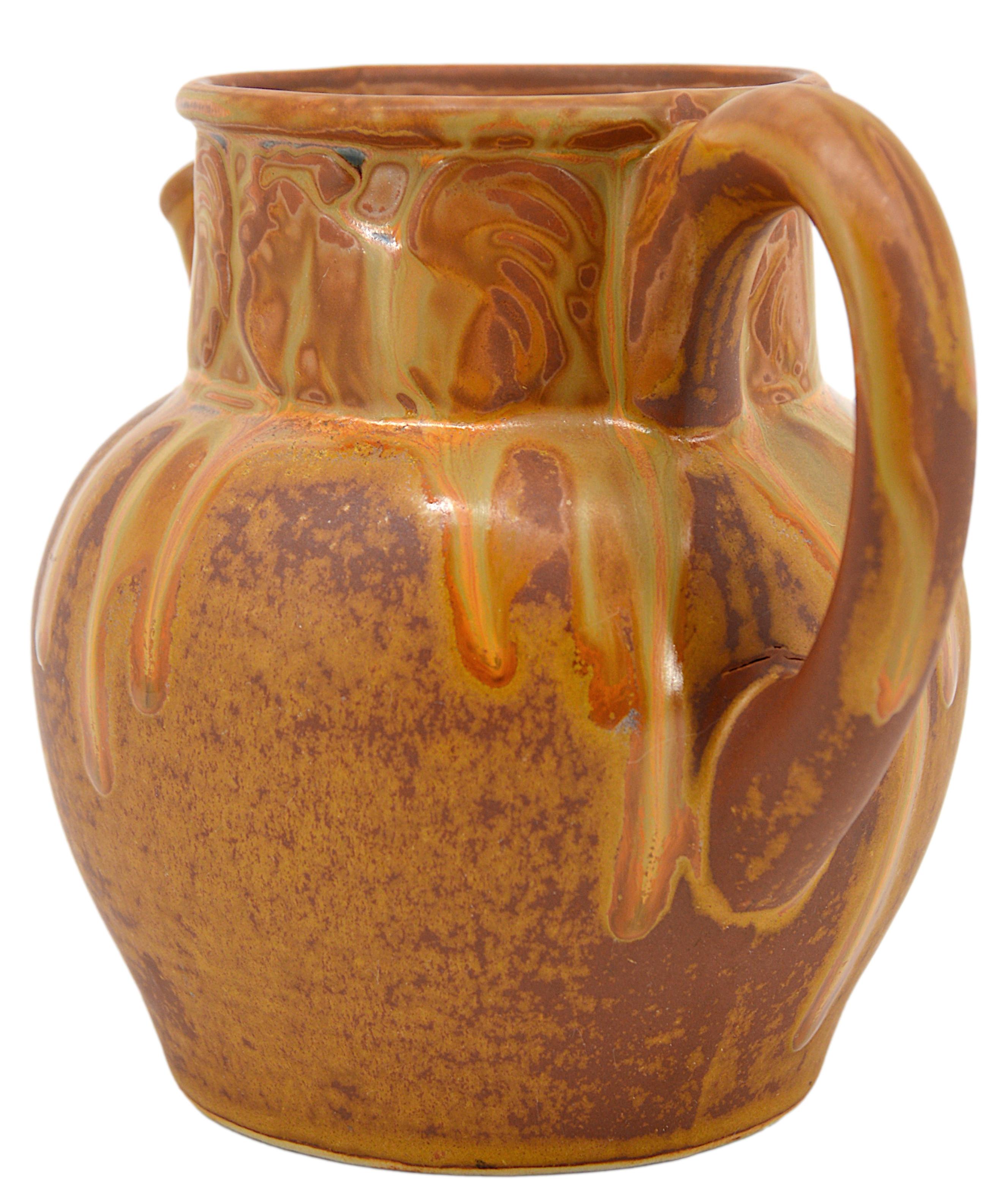 Début du 20ème siècle Pichet à coq en grès Art Déco français DENBAC 1910 en vente