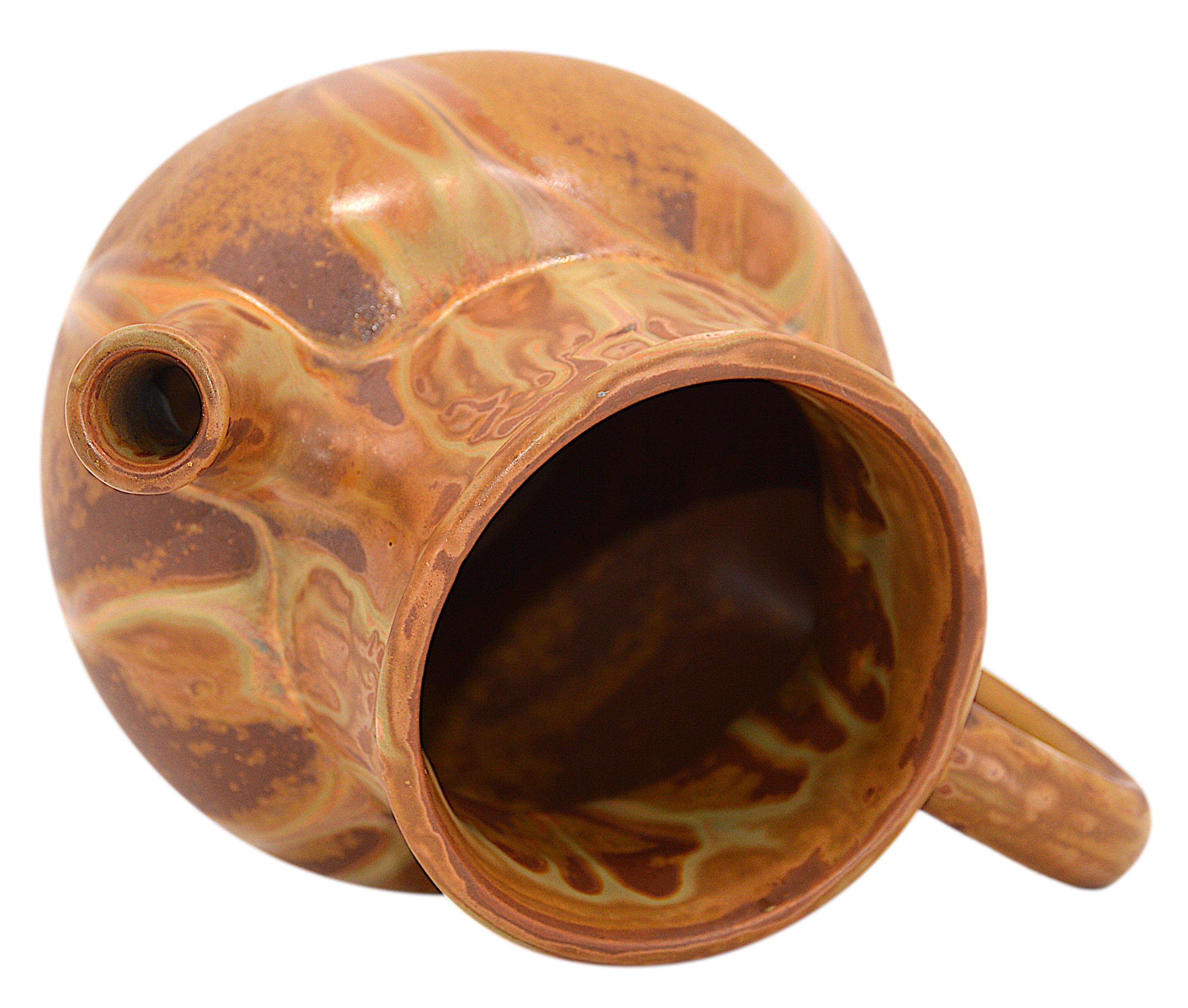 Céramique Pichet à coq en grès Art Déco français DENBAC 1910 en vente