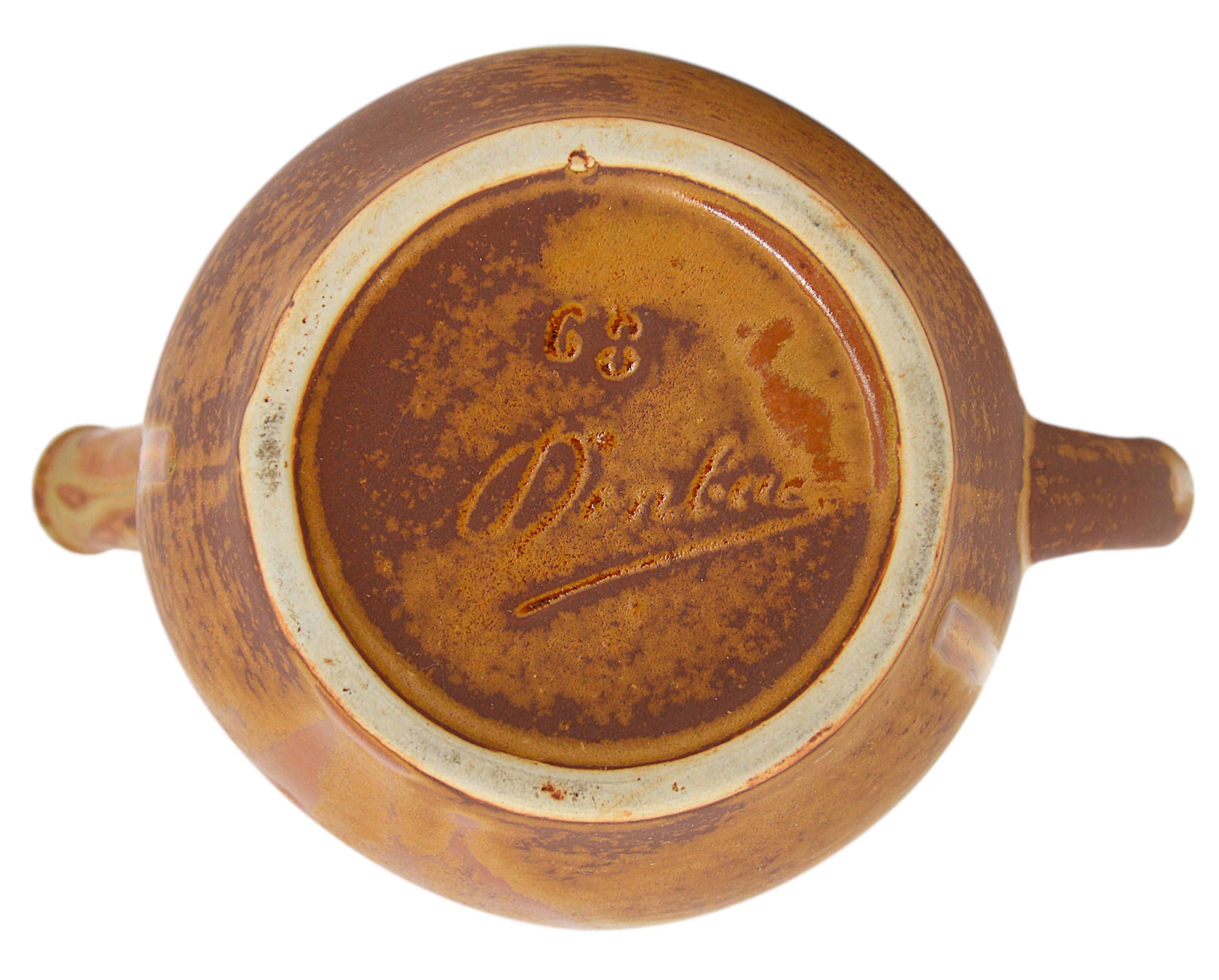 Pichet à coq en grès Art Déco français DENBAC 1910 en vente 1