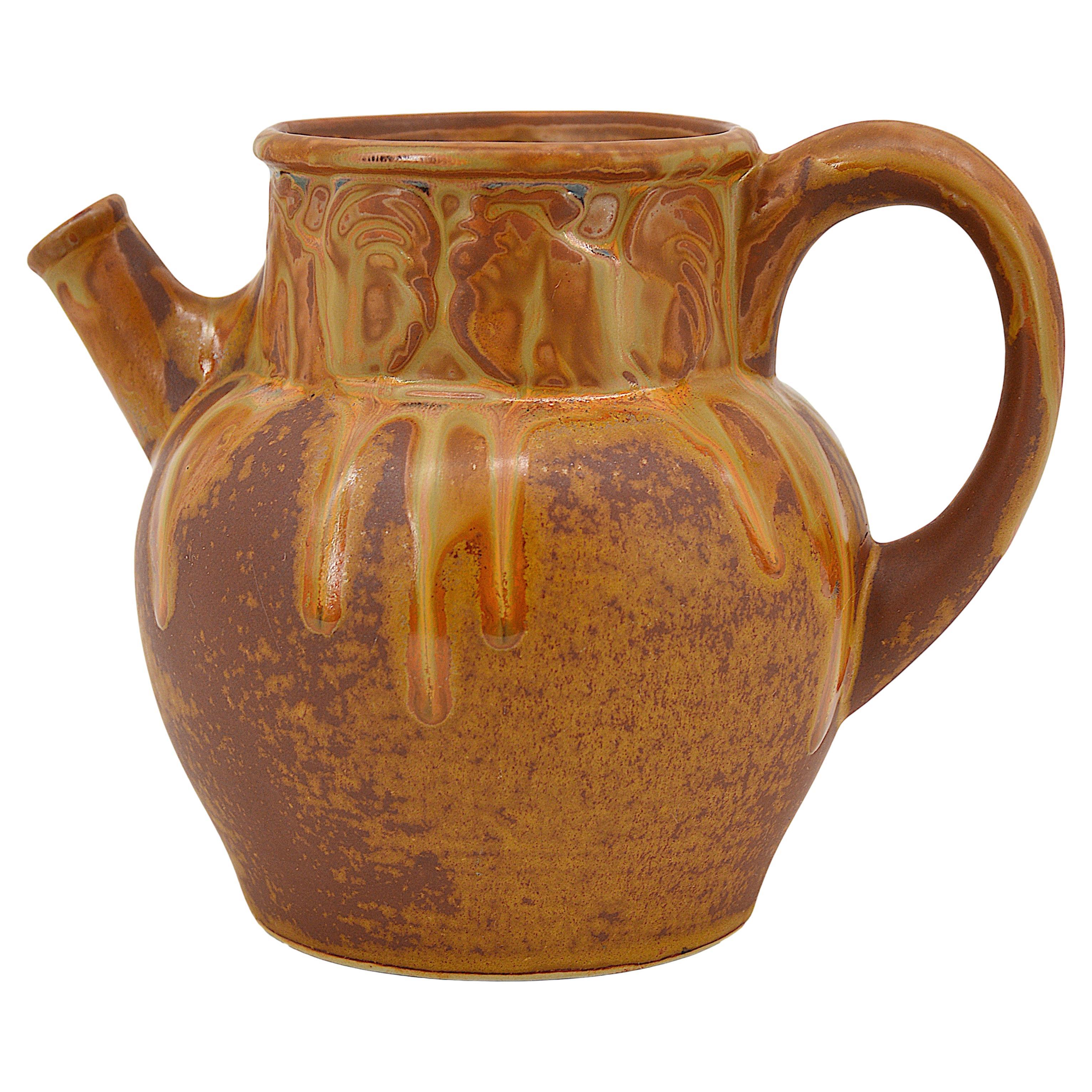 Pichet à coq en grès Art Déco français DENBAC 1910 en vente