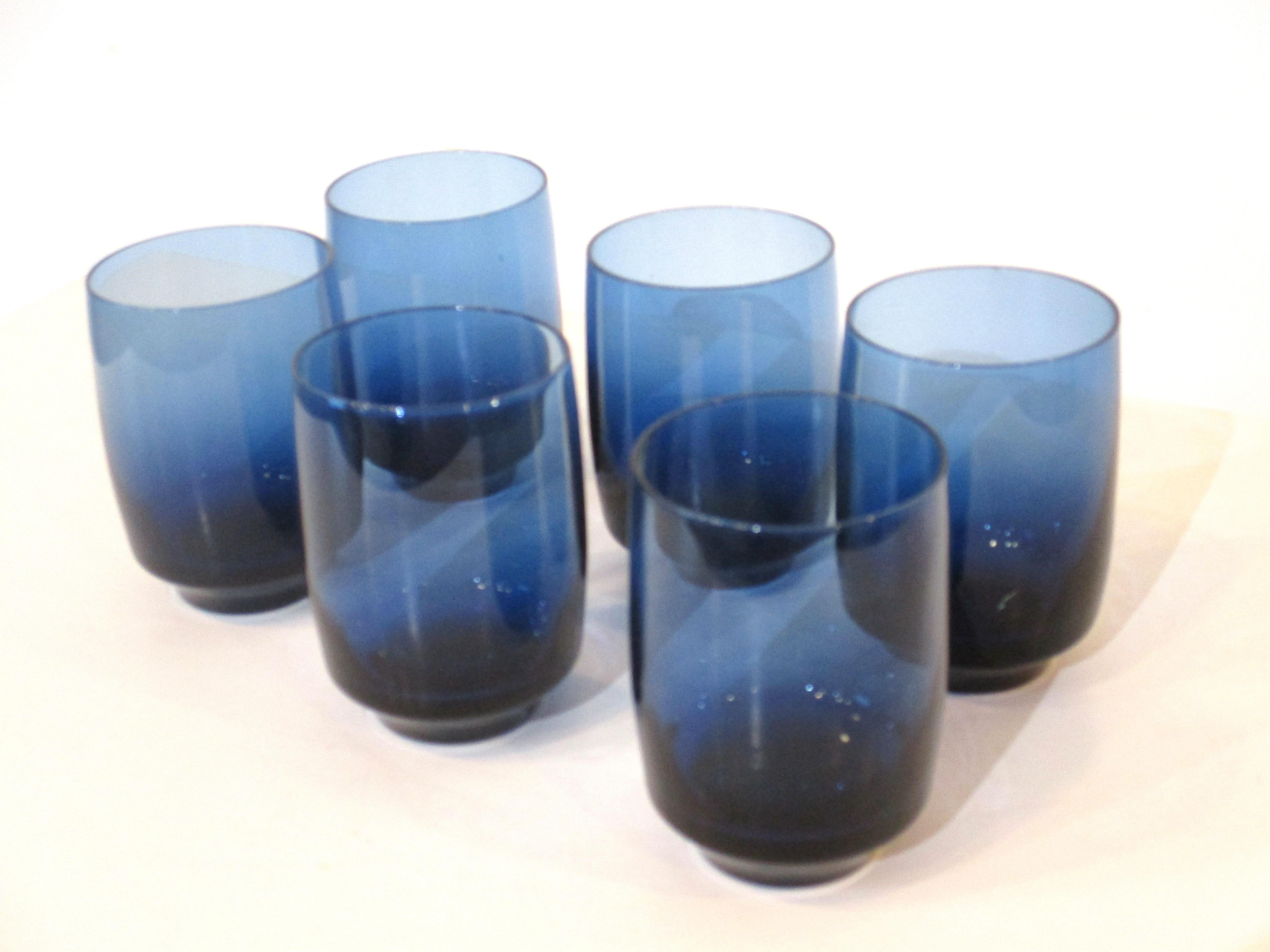Denby, Milnor Swedish Vista Ice Blue Low Tumbler Glasses by Bo Borgstrom For Sale 6