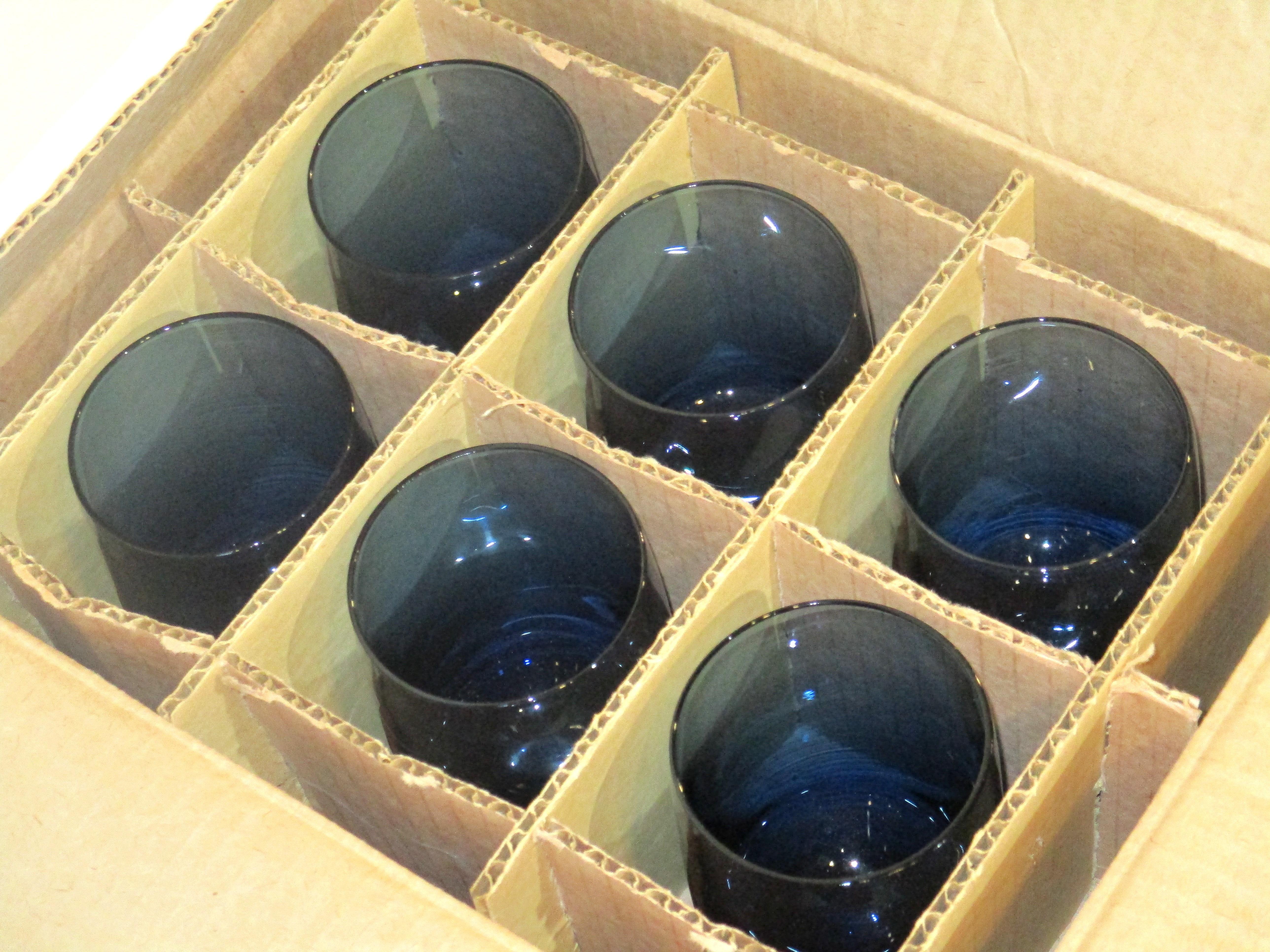 Denby, Milnor Swedish Vista Ice Blue Low Tumbler Glasses by Bo Borgstrom For Sale 2