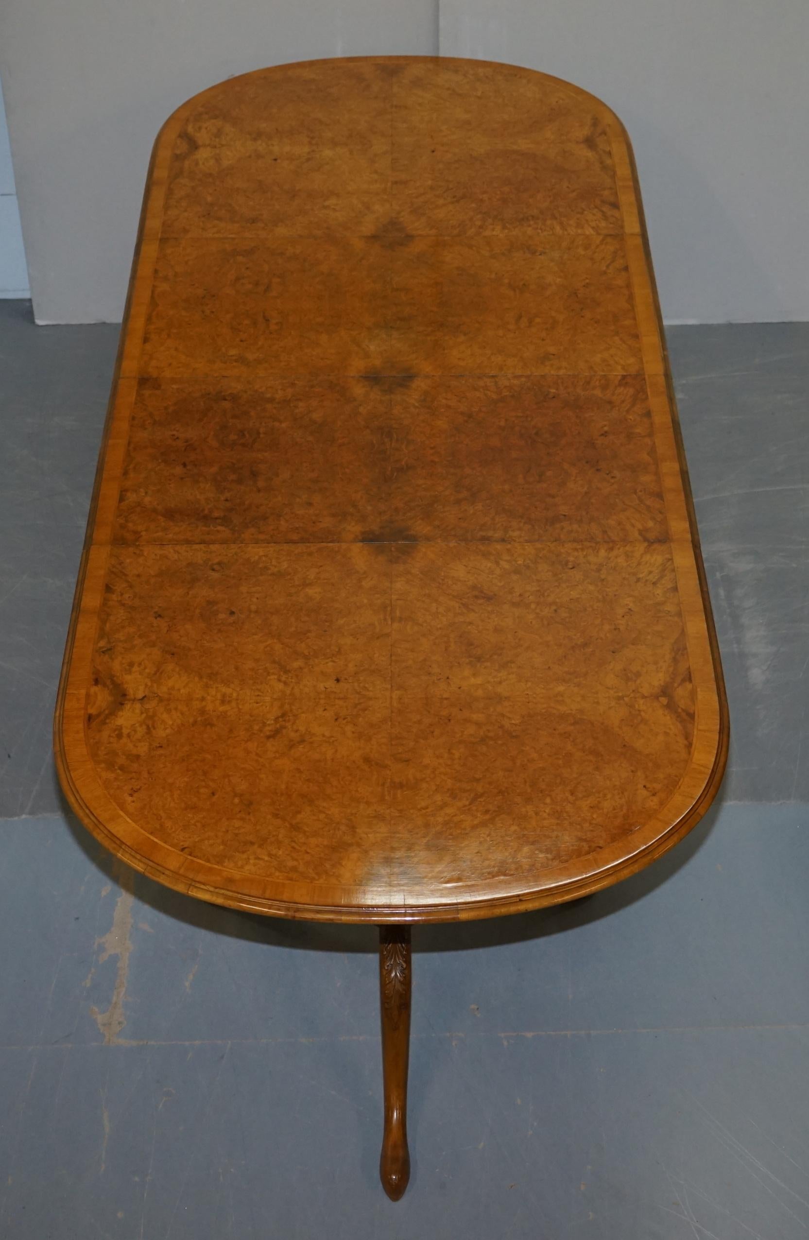 burr walnut dining table