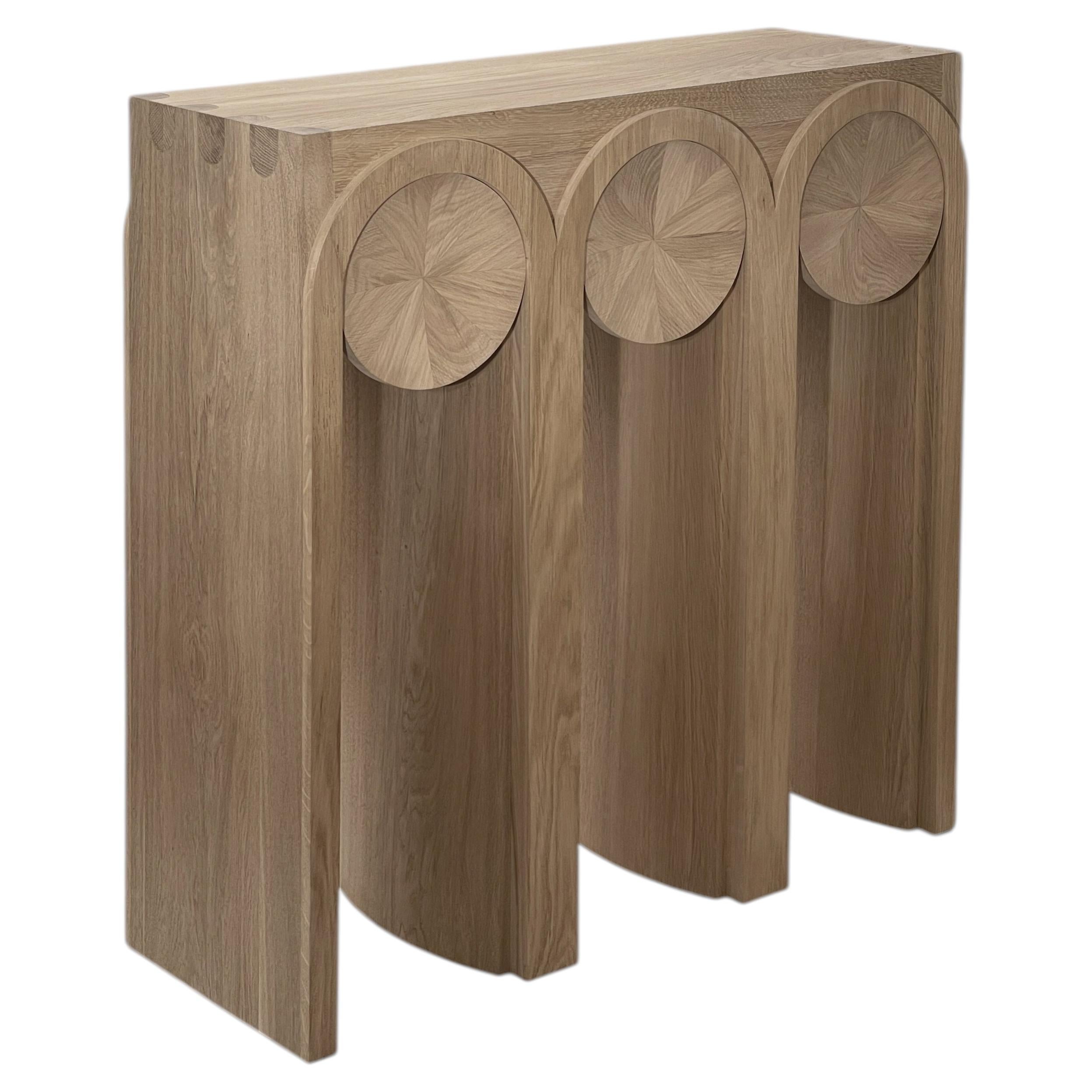 DENDERAH Solid oak console by Antoine Vignault, 2022 For Sale
