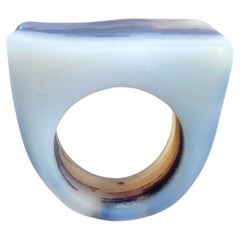Antique Dendritic Agate Ring Size 9.5 