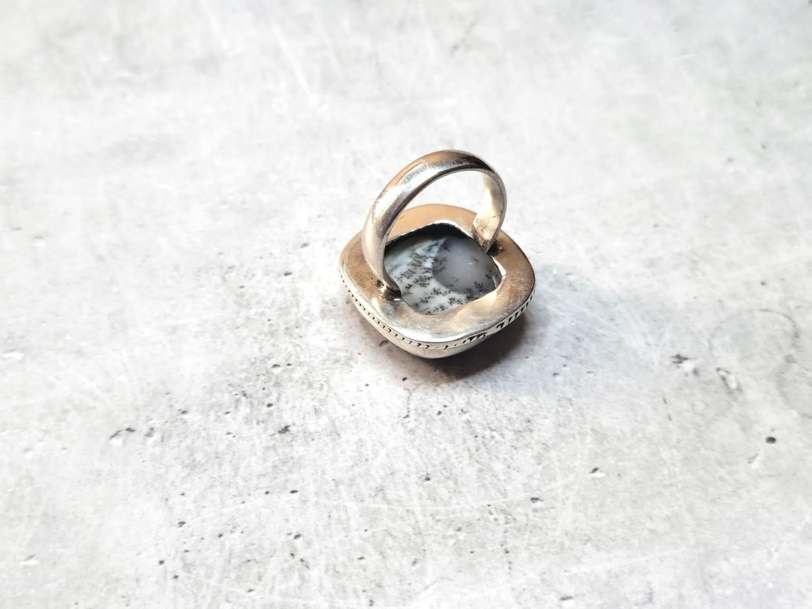 Dendritic Agate Sterling Silver Ring 1