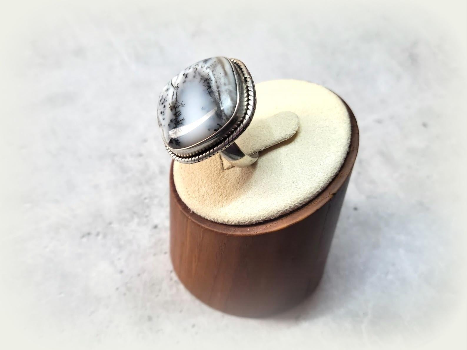 Dendritic Agate Sterling Silver Ring 2