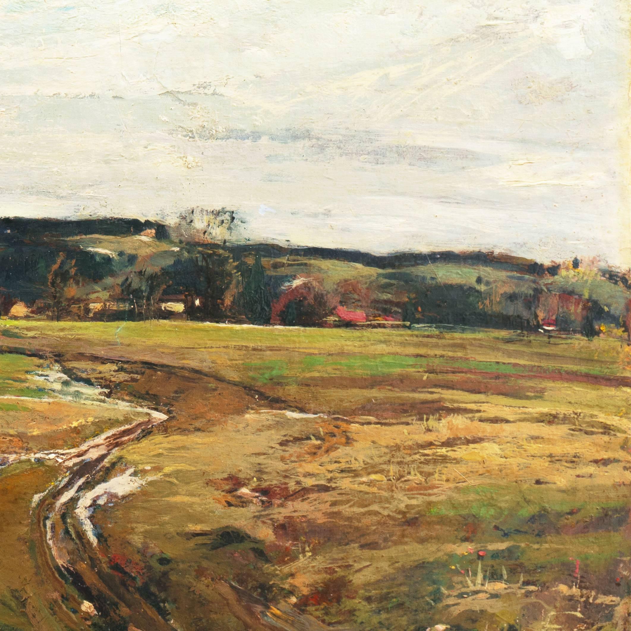 'Spring Landscape', Munich, Berlin, Hungarian Fine Arts Museum, Impressionist 1