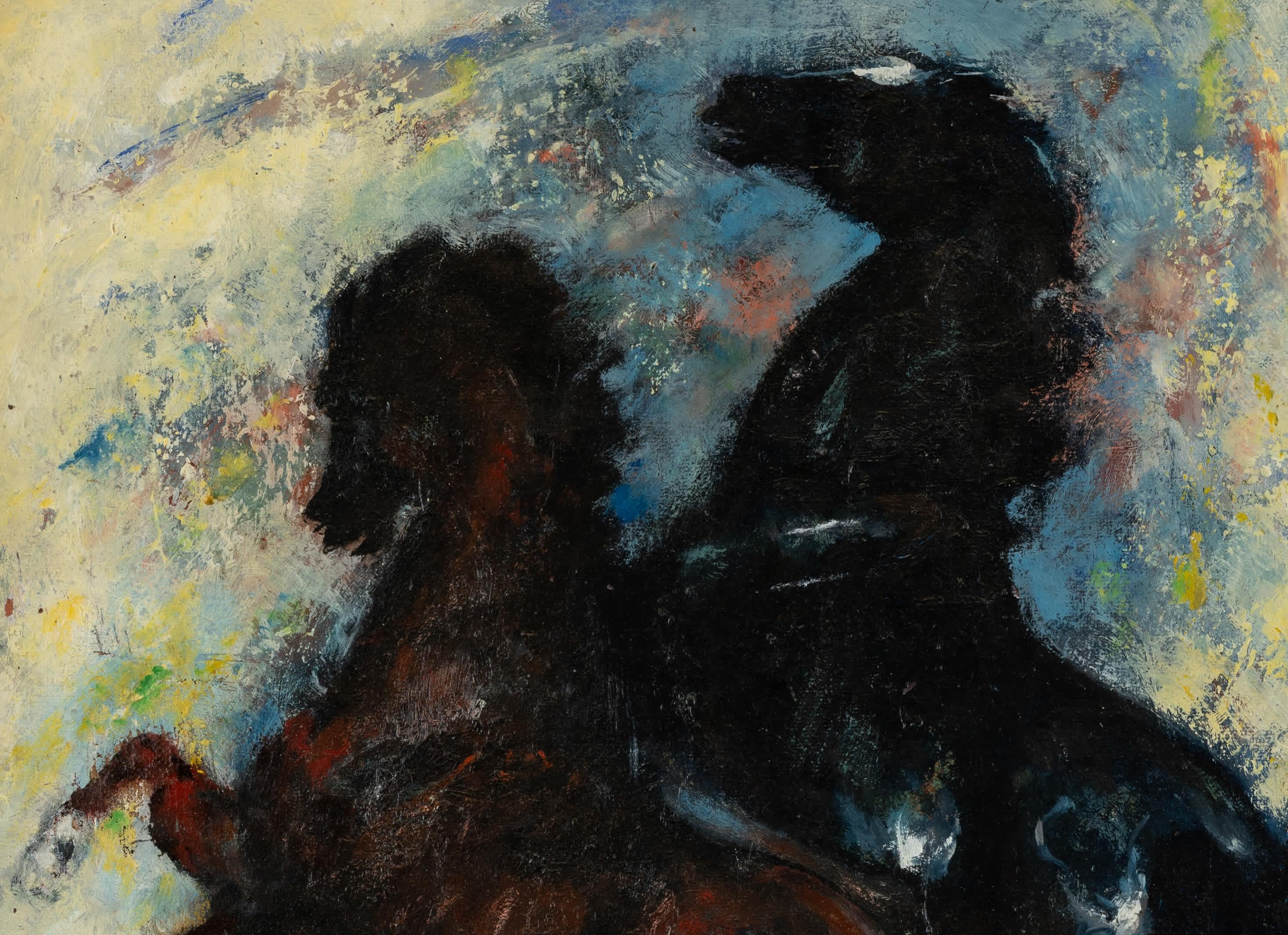 Wild Horses - Modern Painting by Denes De Holesch
