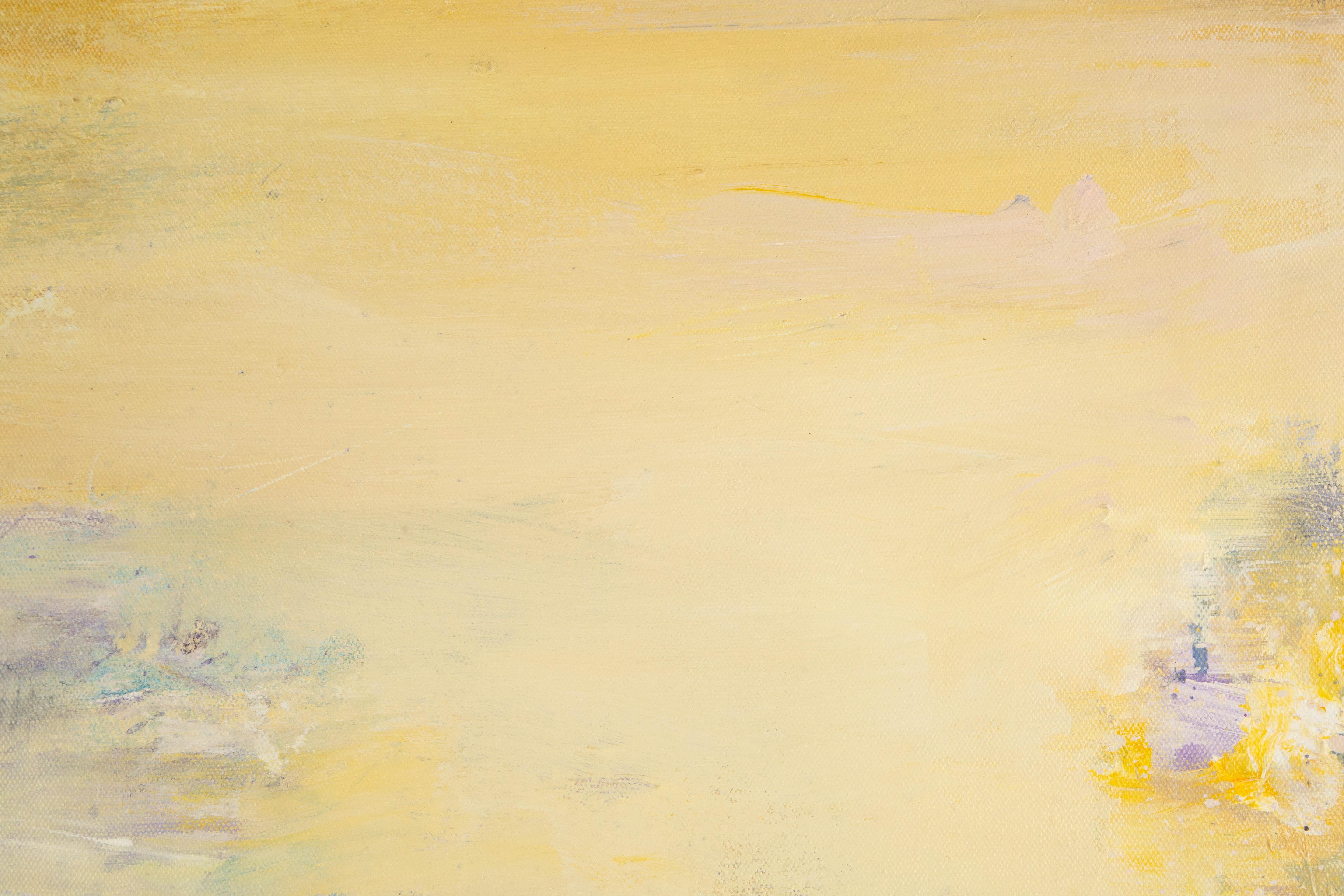 Olio su tela originale di Deng Chen, impressionista, 