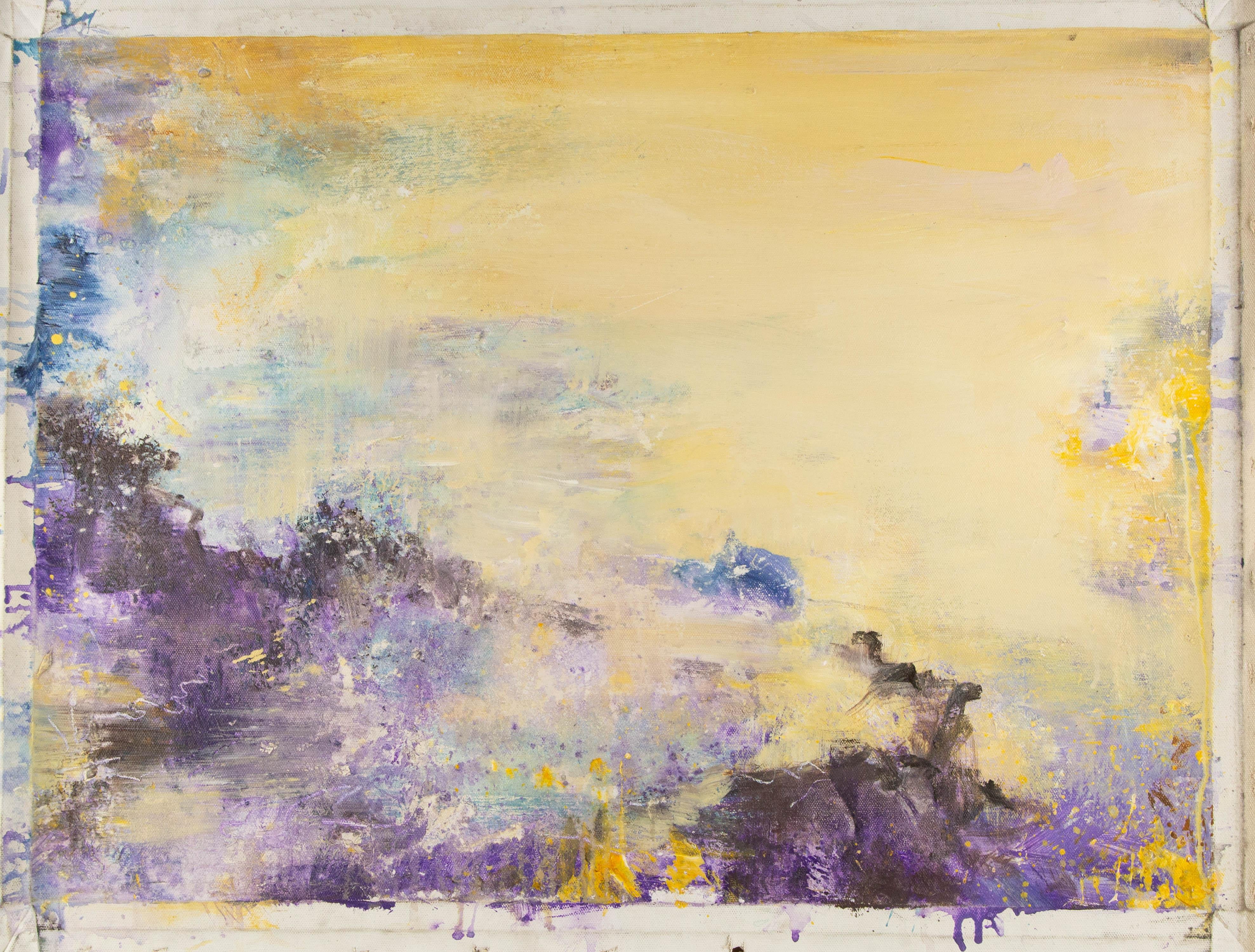 Olio su tela originale di Deng Chen, impressionista, 