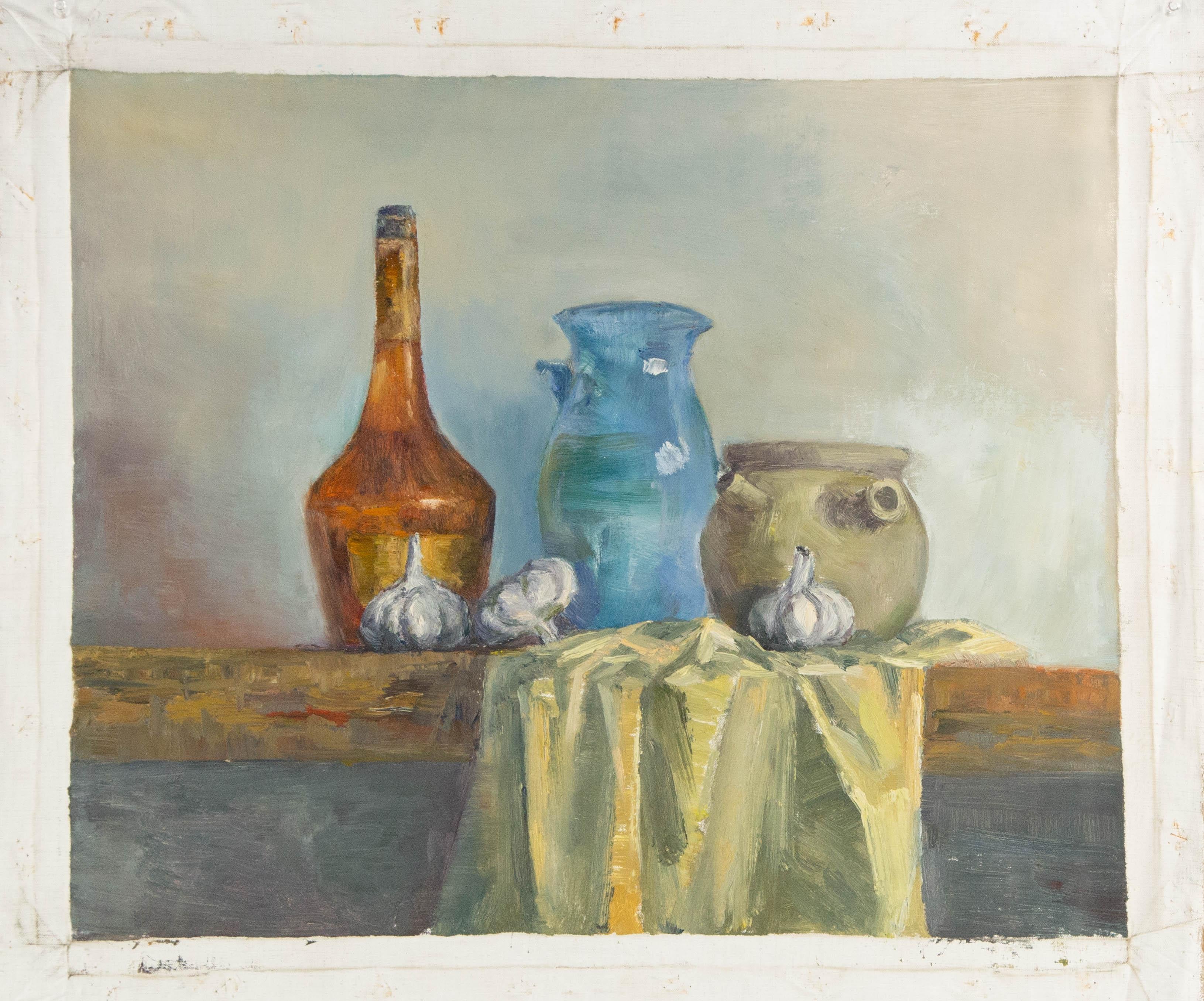 Dengsheng Ji Still Life Original Oil On Canvas 