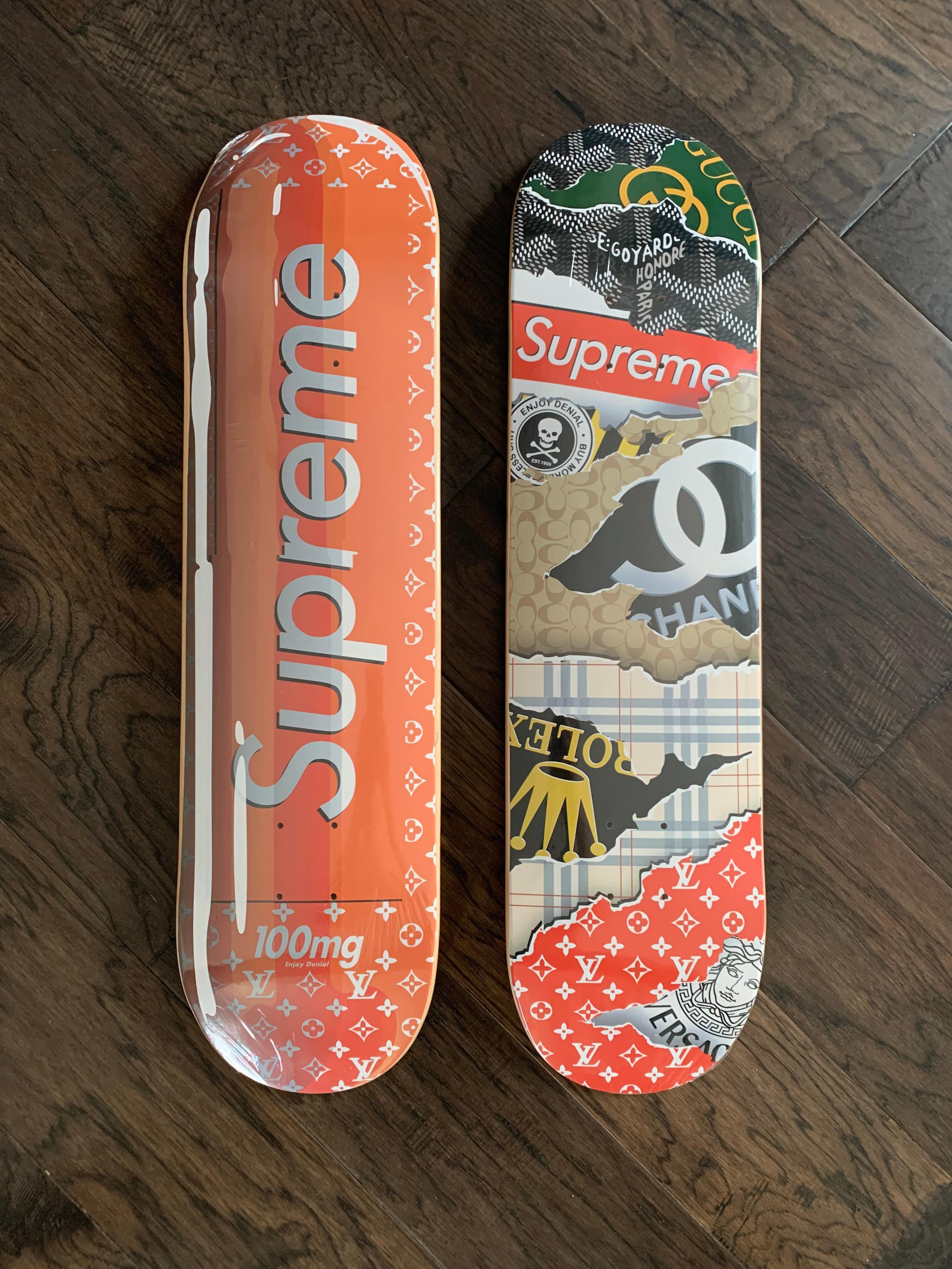 vuitton supreme skate deck