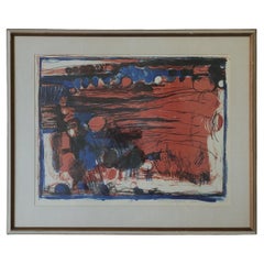 Denice Zetterquist, Komposition, Color Lithograph, 1965, Framed