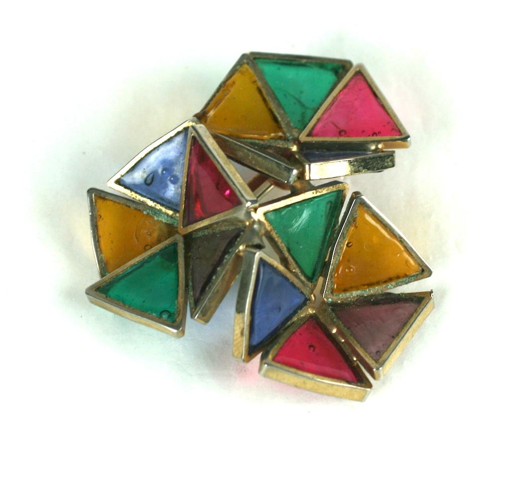 stained glass brooch