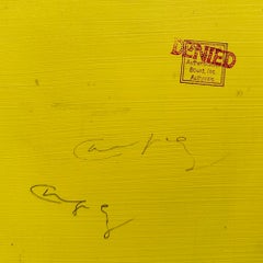 Denied Warhol Brillo Box Gelb, zeitgenössische Pop-Art-Skulptur von Charles Lutz