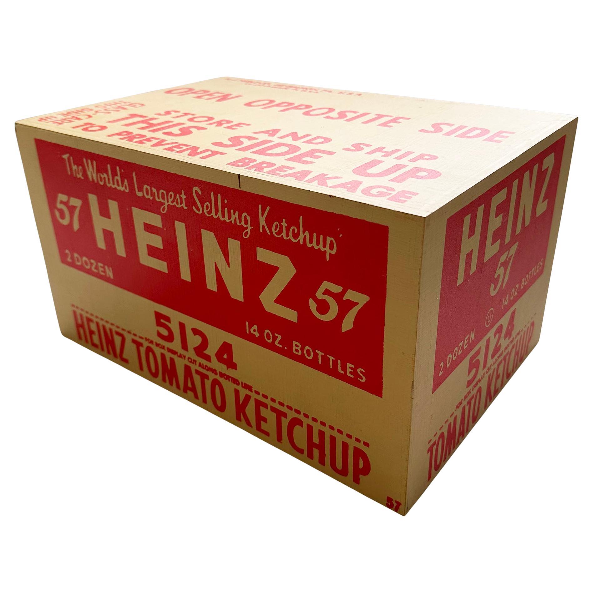 Denied Warhol Heinz Box, Contemporary Pop Art Sculpture by Charles Lutz