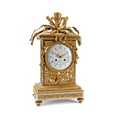 Deniere Gilt Bronze Mantle Clock in the Louis XVI Taste, France, circa 1870