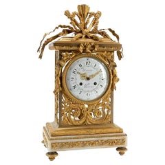 Deniere Gilt Bronze Mantle Clock in the Louis XVI Taste, France, circa 1870