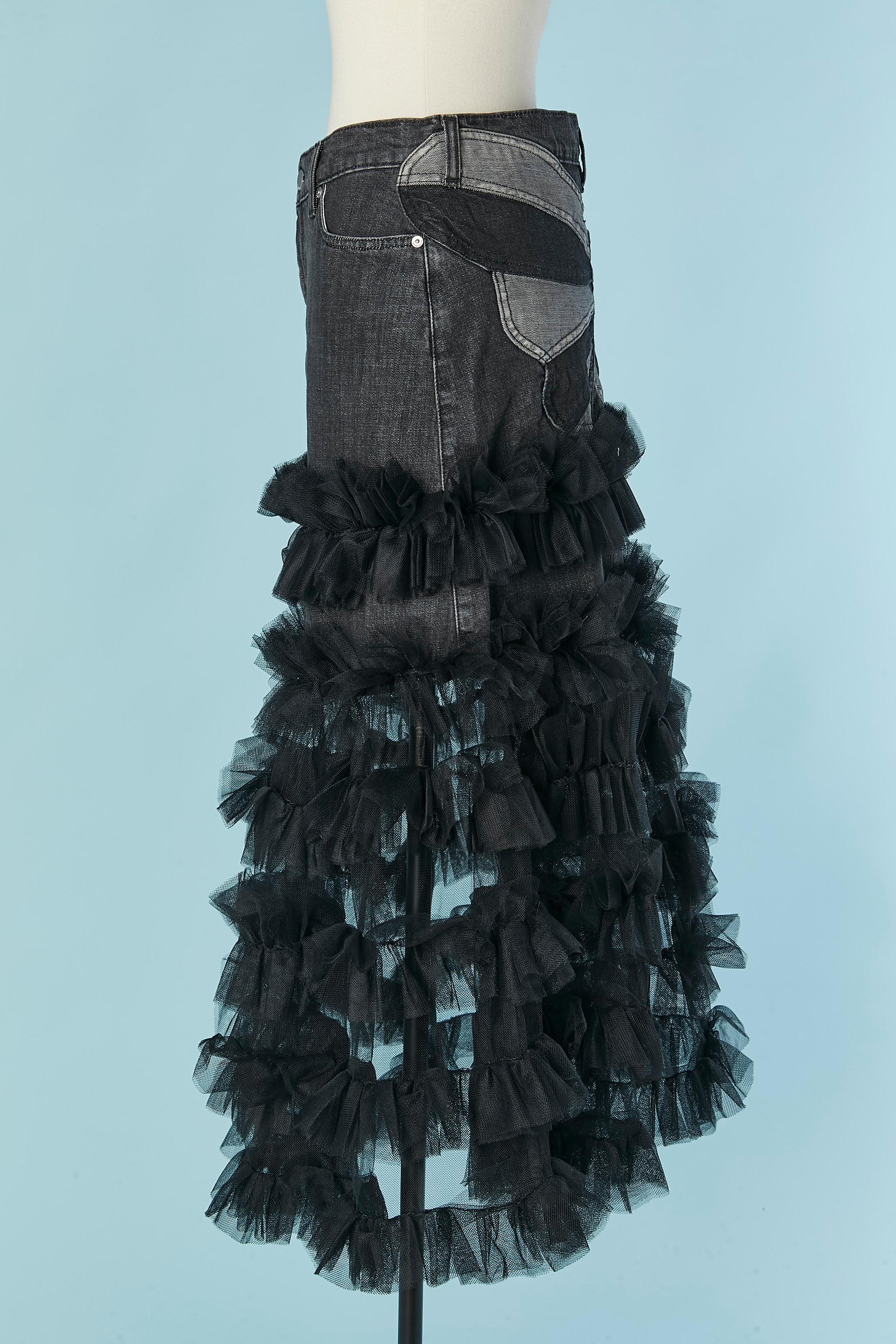 Rock aus Denim und Tüll RED VALENTINO Damen im Angebot