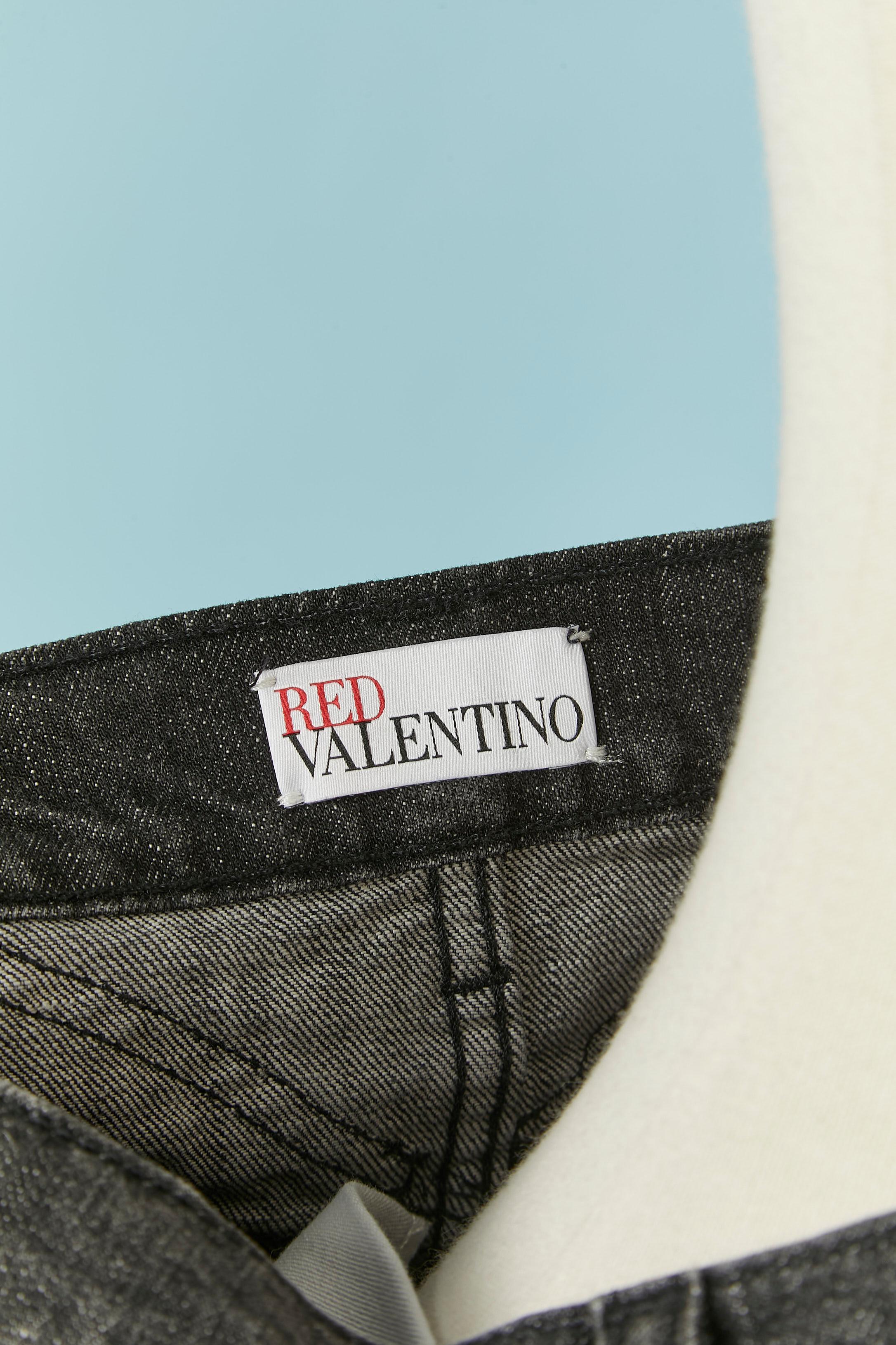 Rock aus Denim und Tüll RED VALENTINO im Angebot 3