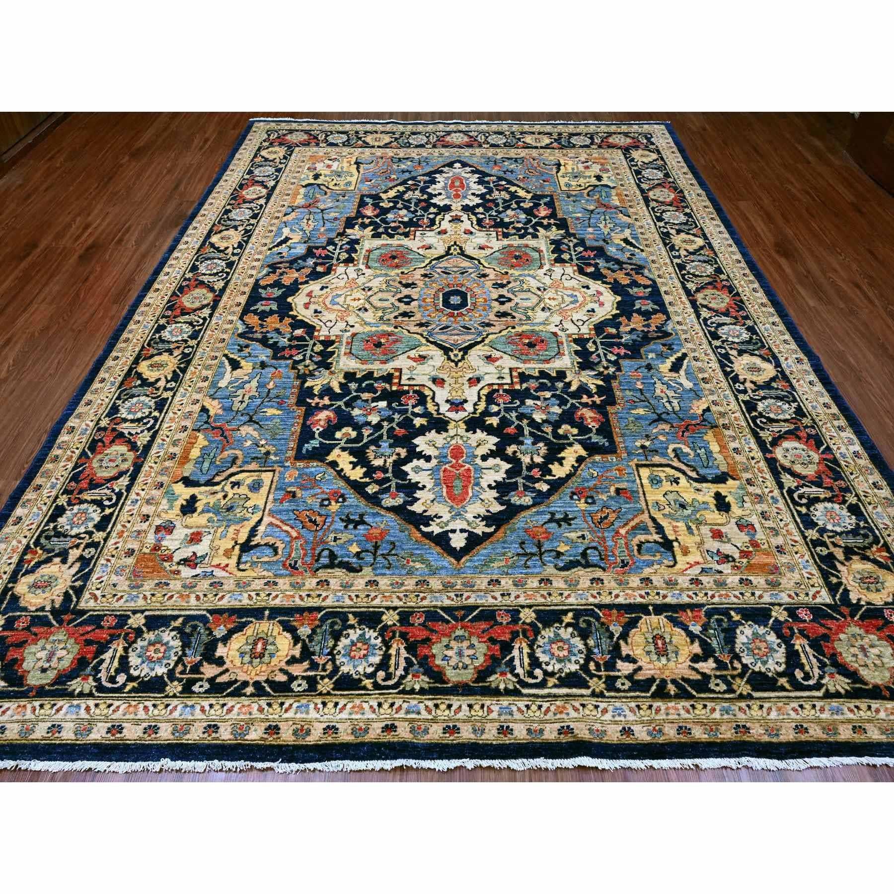 Space Cadet Blue, Afghan Peshawar with Aryana Heriz, Vegetable Dyes, 100% Wool, Densely Woven, Hand Knotted, Oriental Rug
Primary materials: Wool
Latex: No
Pile height: 0.25 Inches
Style: Transitional
Primary color: Blue
Secondary colors: Red,