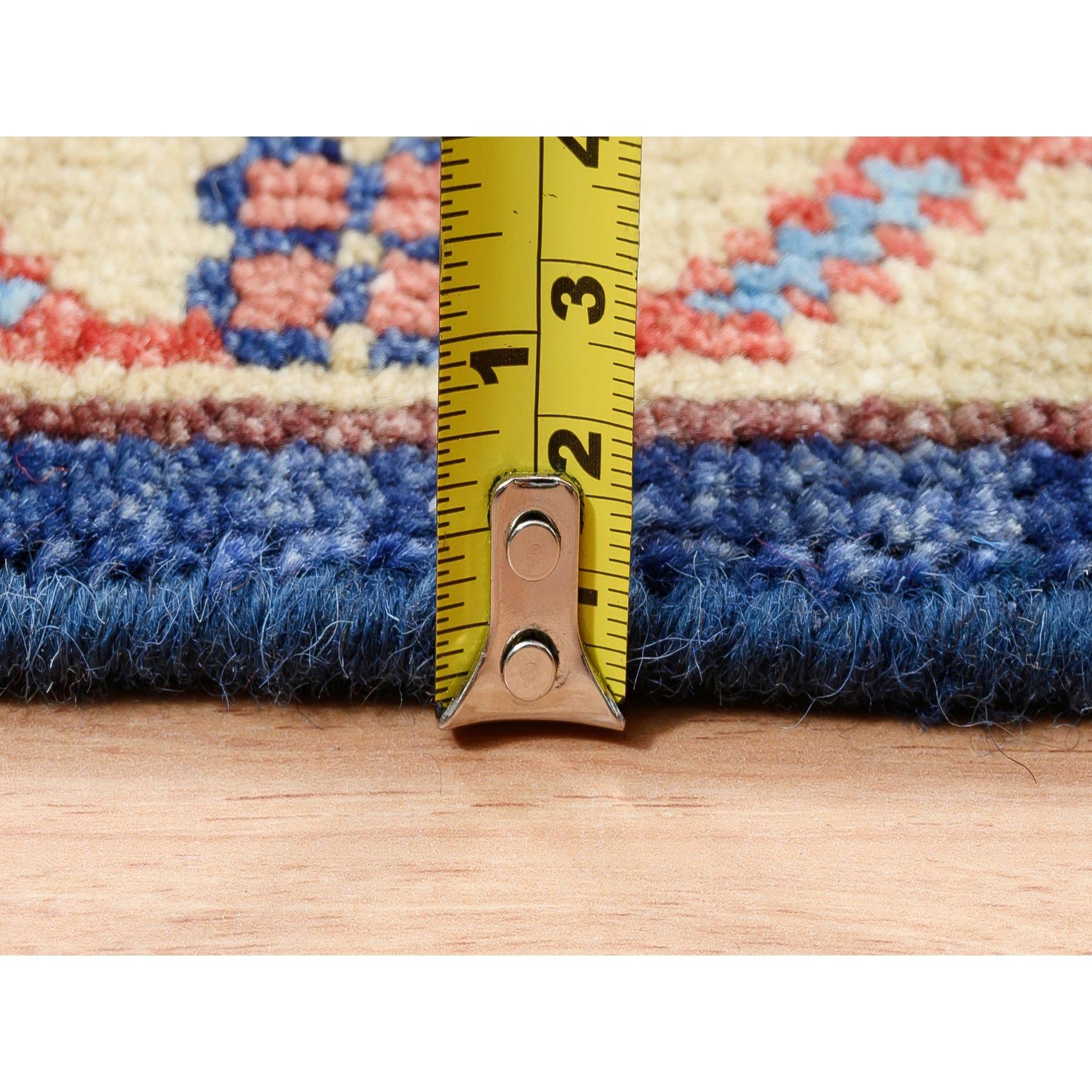 Handgeknüpfter orientalischer Denim-Teppich aus Bio-Wolle Persisch Viss Design 9'1