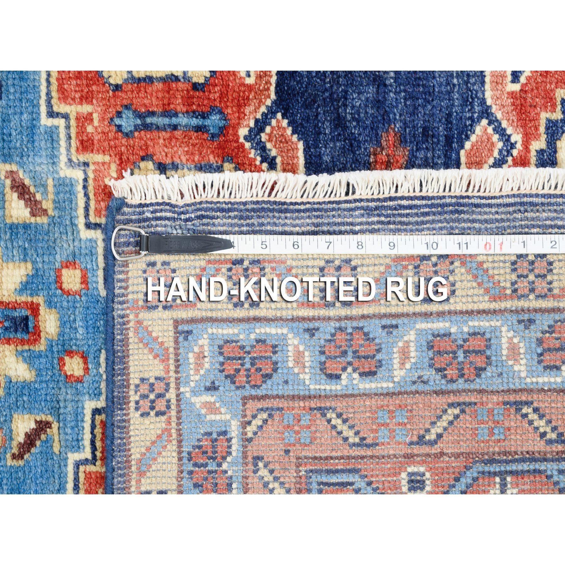 Handgeknüpfter orientalischer Denim-Teppich aus Bio-Wolle Persisch Viss Design 9'1
