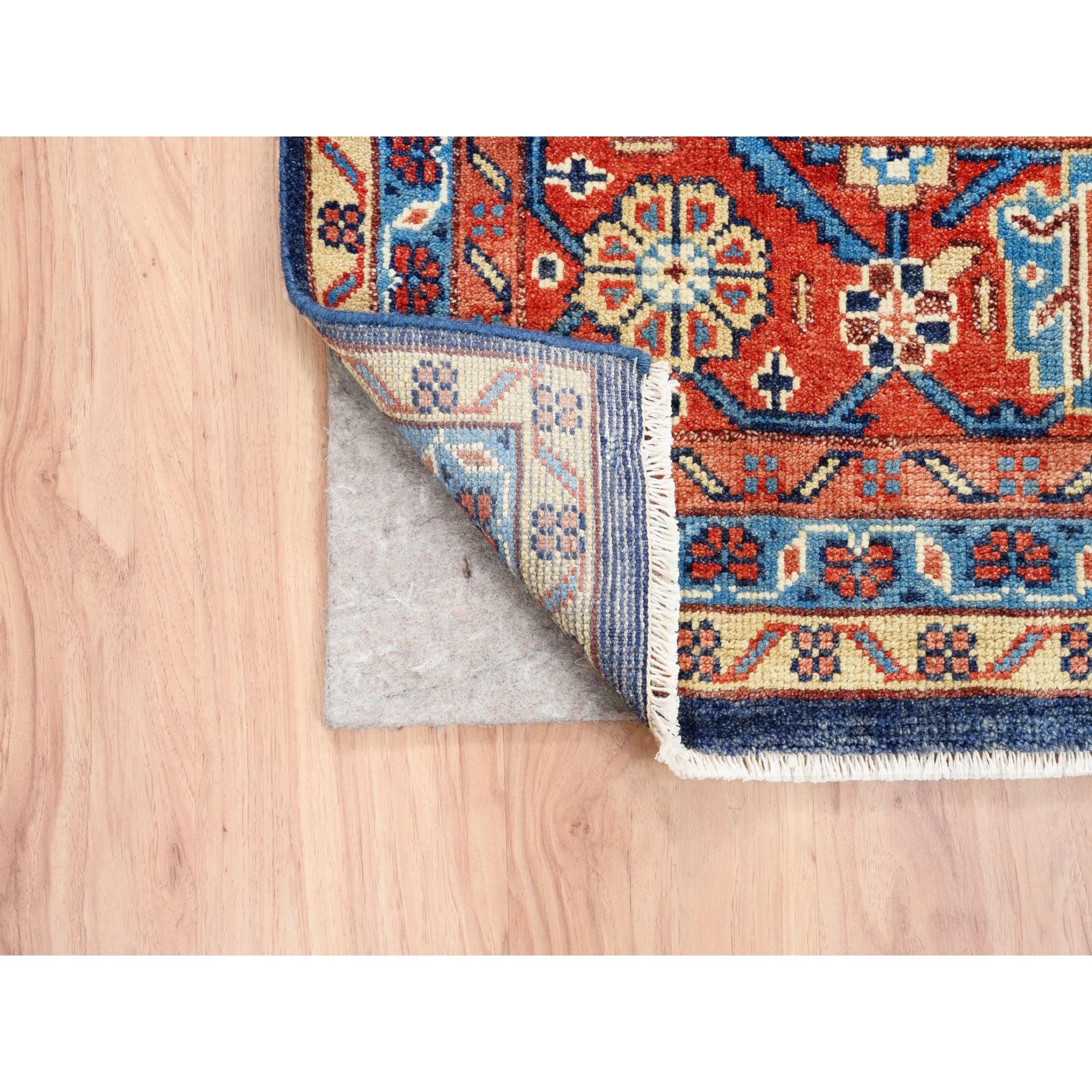 Handgeknüpfter orientalischer Denim-Teppich aus Bio-Wolle Persisch Viss Design 9'1