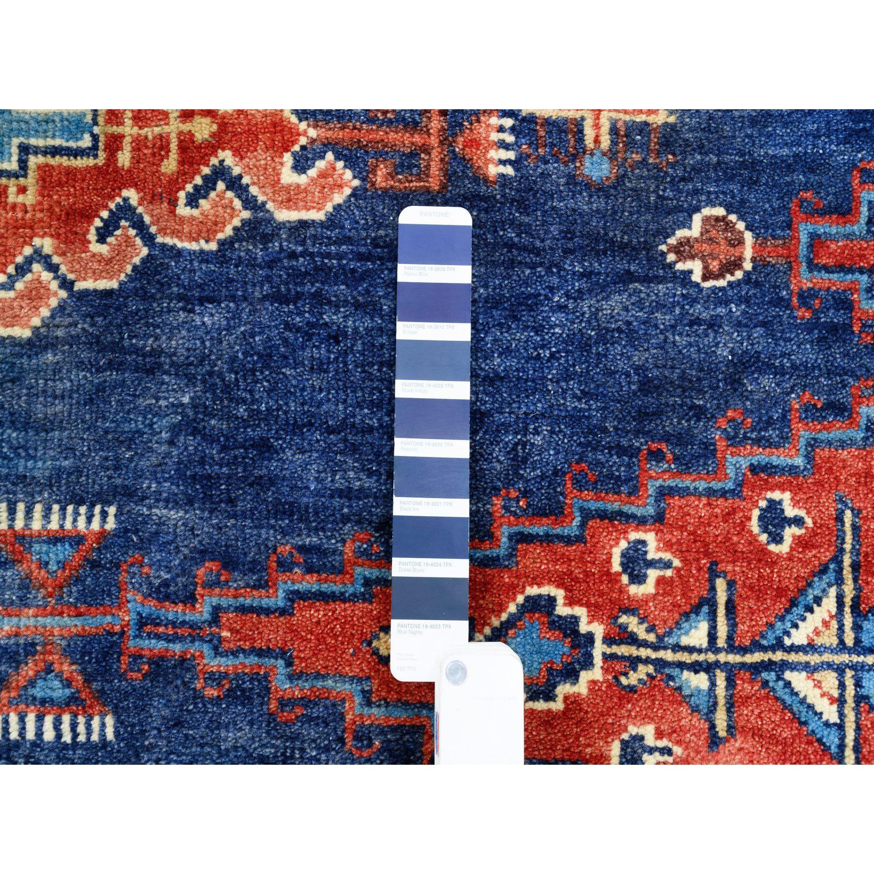 Handgeknüpfter orientalischer Denim-Teppich aus Bio-Wolle Persisch Viss Design 9'1