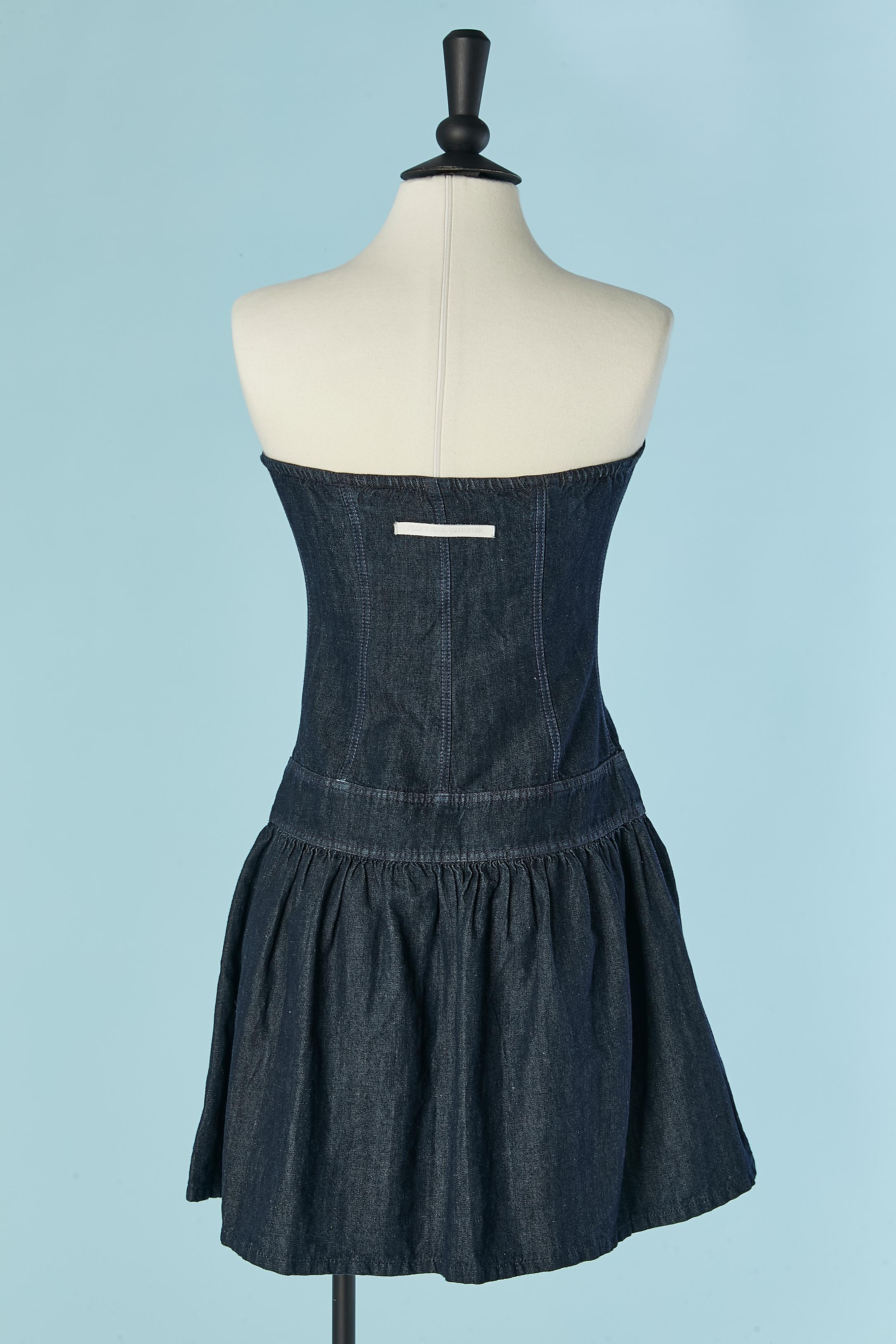 Robe bustier en jean JEAN-PAUL GAULTIER JEANS en vente 1