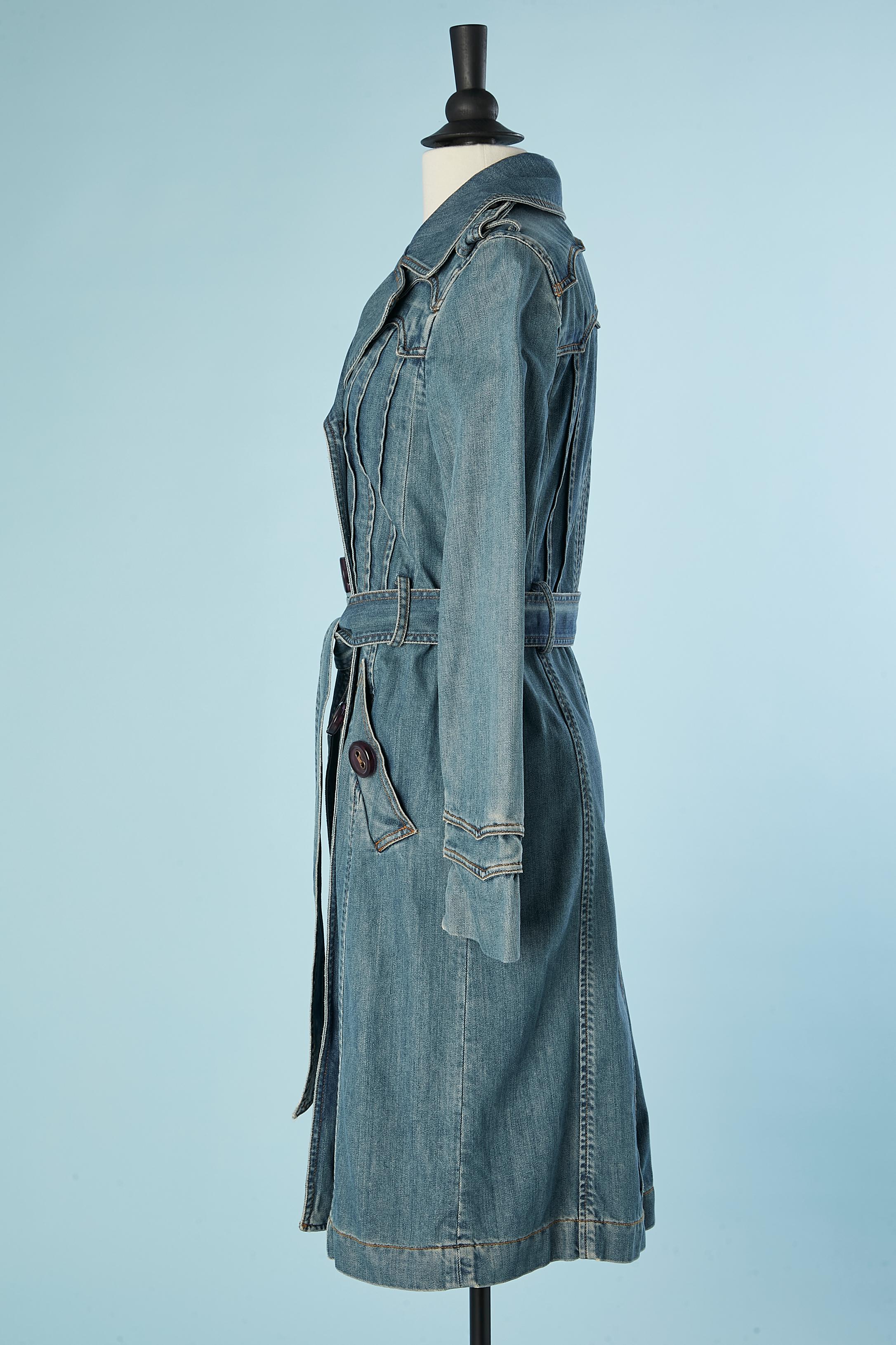 Gray Denim cotton trench-coat Marc Jacobs 