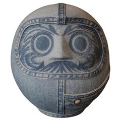 Bouton Daruma en denim