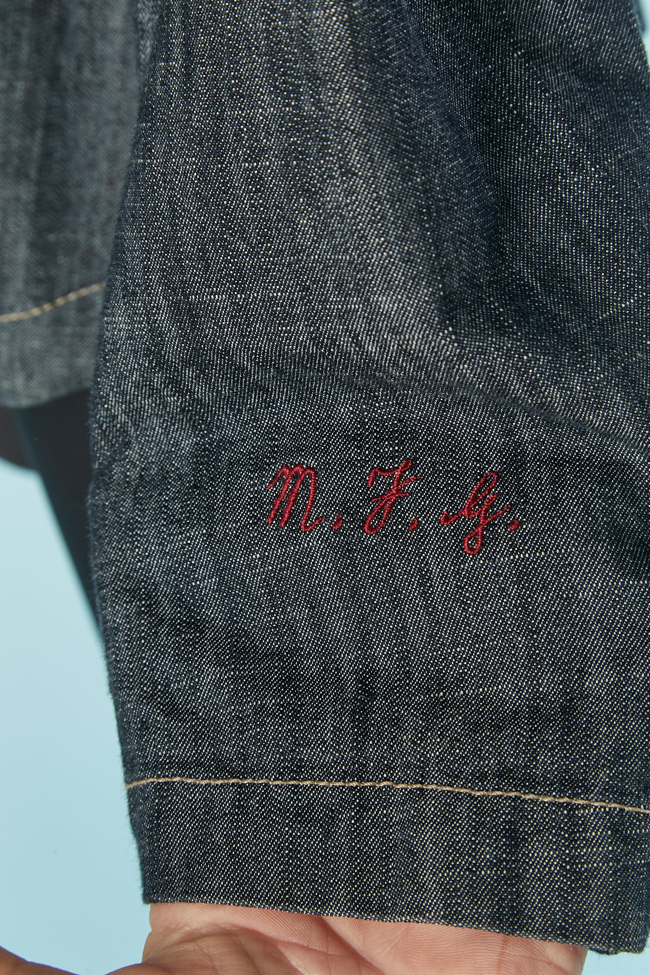 Denim double breasted jacket Marithé et François Girbaud In Excellent Condition For Sale In Saint-Ouen-Sur-Seine, FR