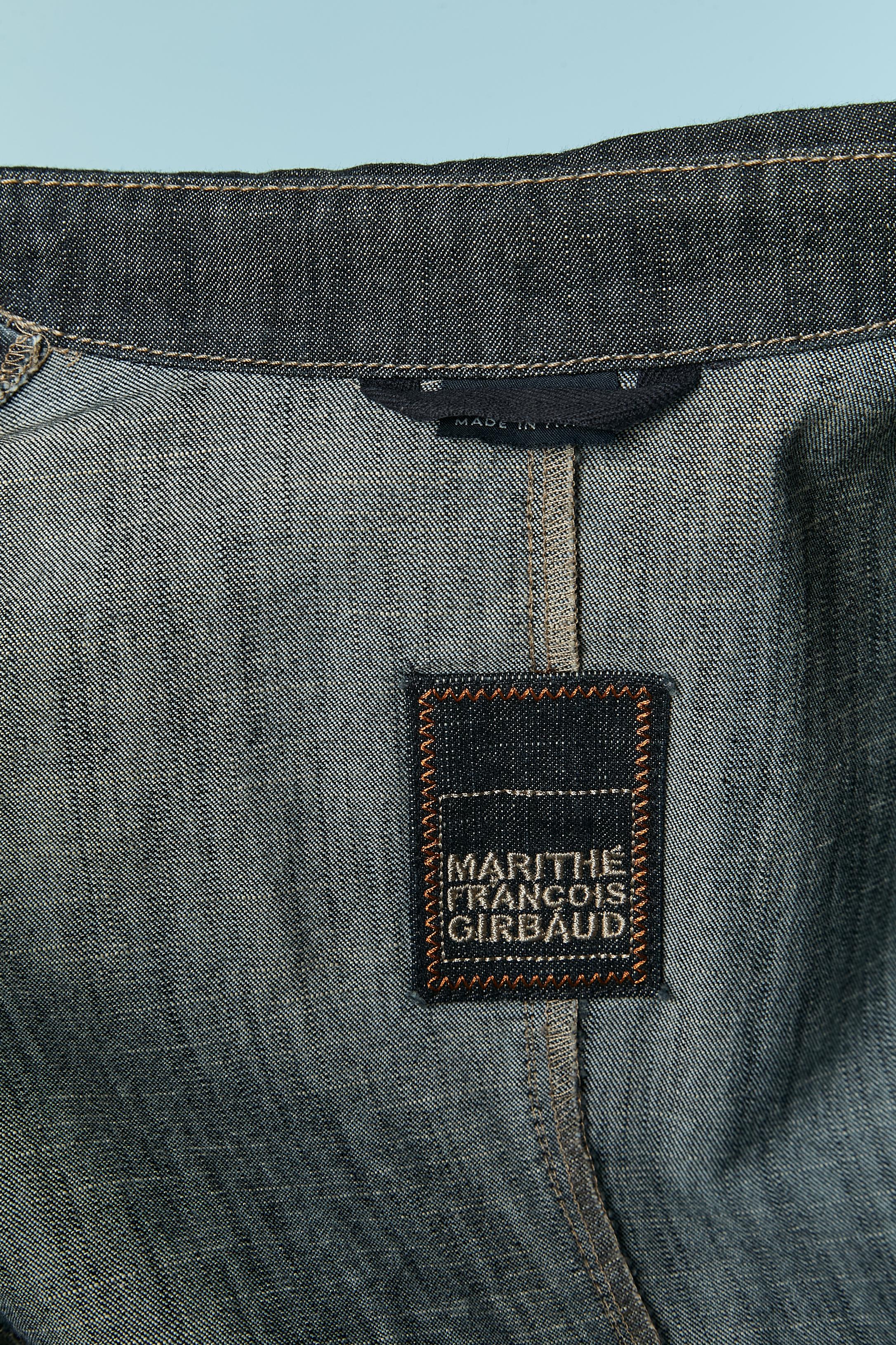 Denim double breasted jacket Marithé et François Girbaud For Sale 3