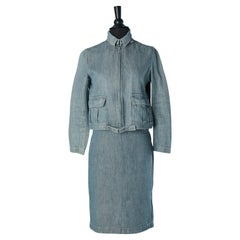 Denim jacket and skirt ensemble JUNKO SHIMADA