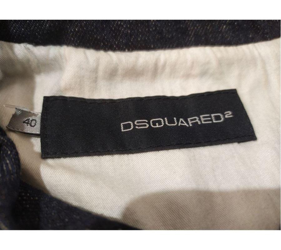 Nero Giacca di jeans Dsquared2 taglia 40 in vendita