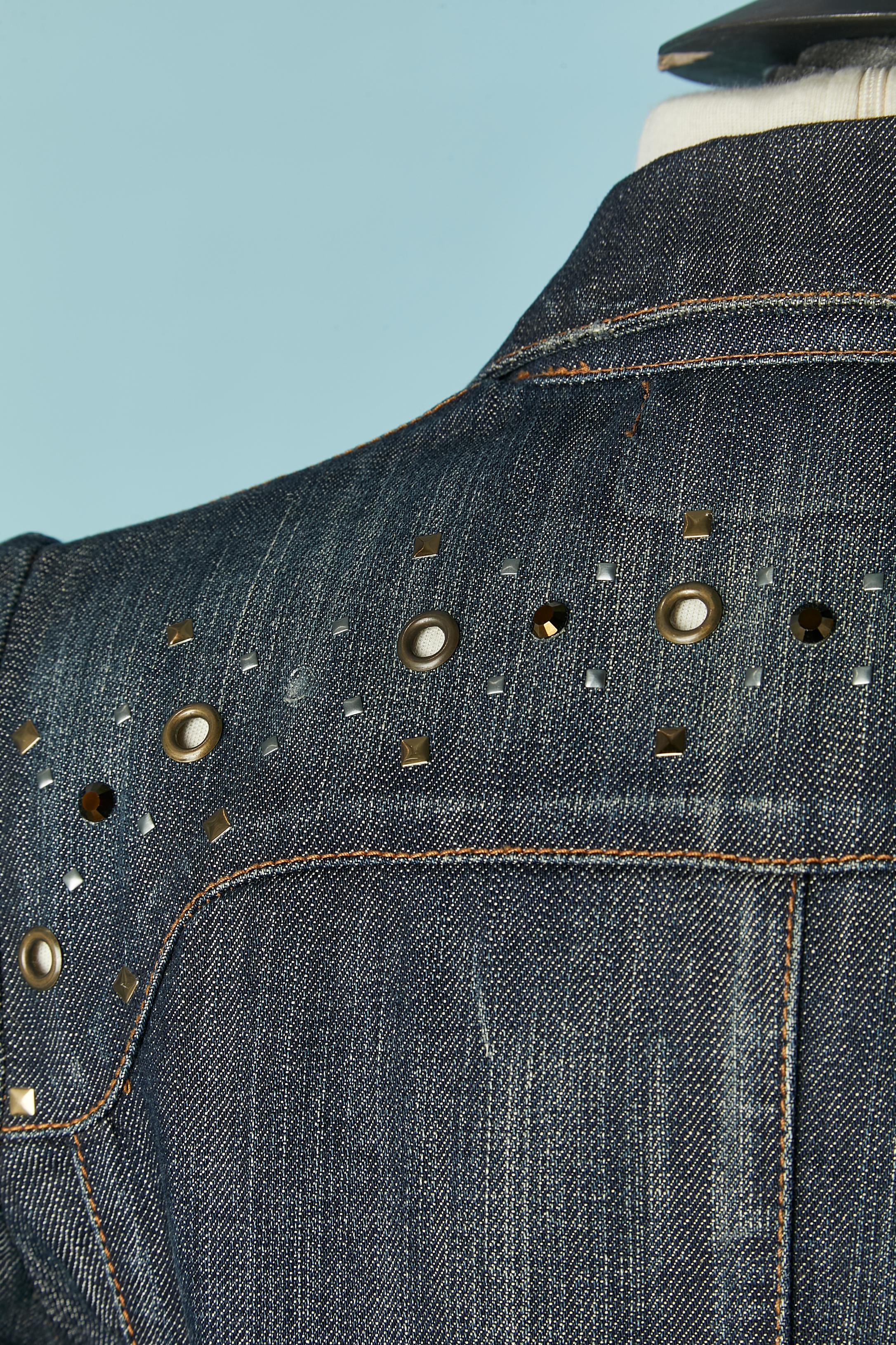 Denim-Jacke aus Denim mit Verzierungen MUGLER im Angebot 2