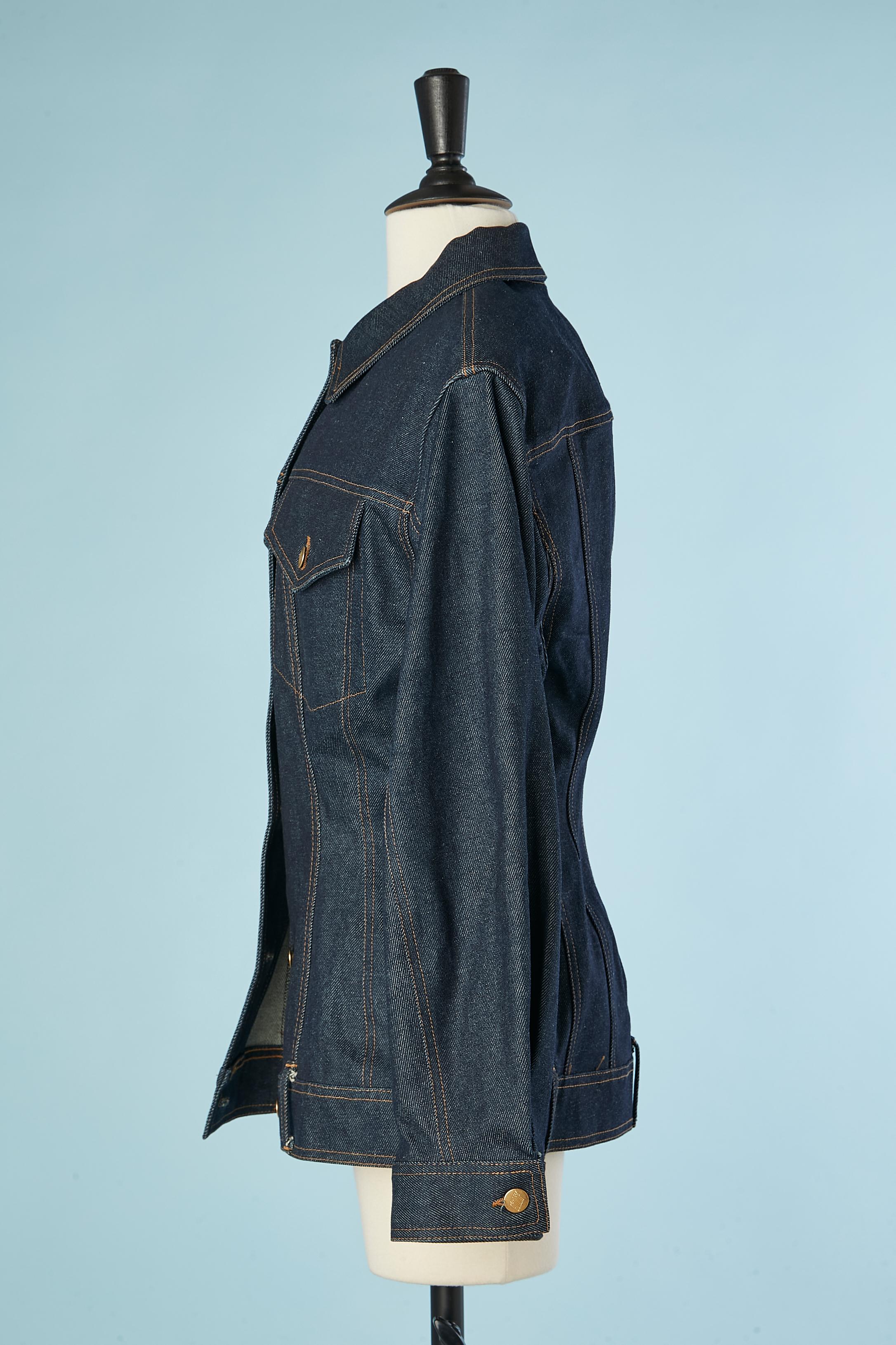 Denim jacket with fitted waist and curved hips Junior Gaultier  1