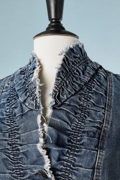 Denim jacket with gathers in the middle front Plein Sud Jeans
