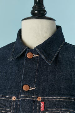 Denim jacket with top-stitched breast and hips LEVIS & JEAN-PAUL GAULTIER