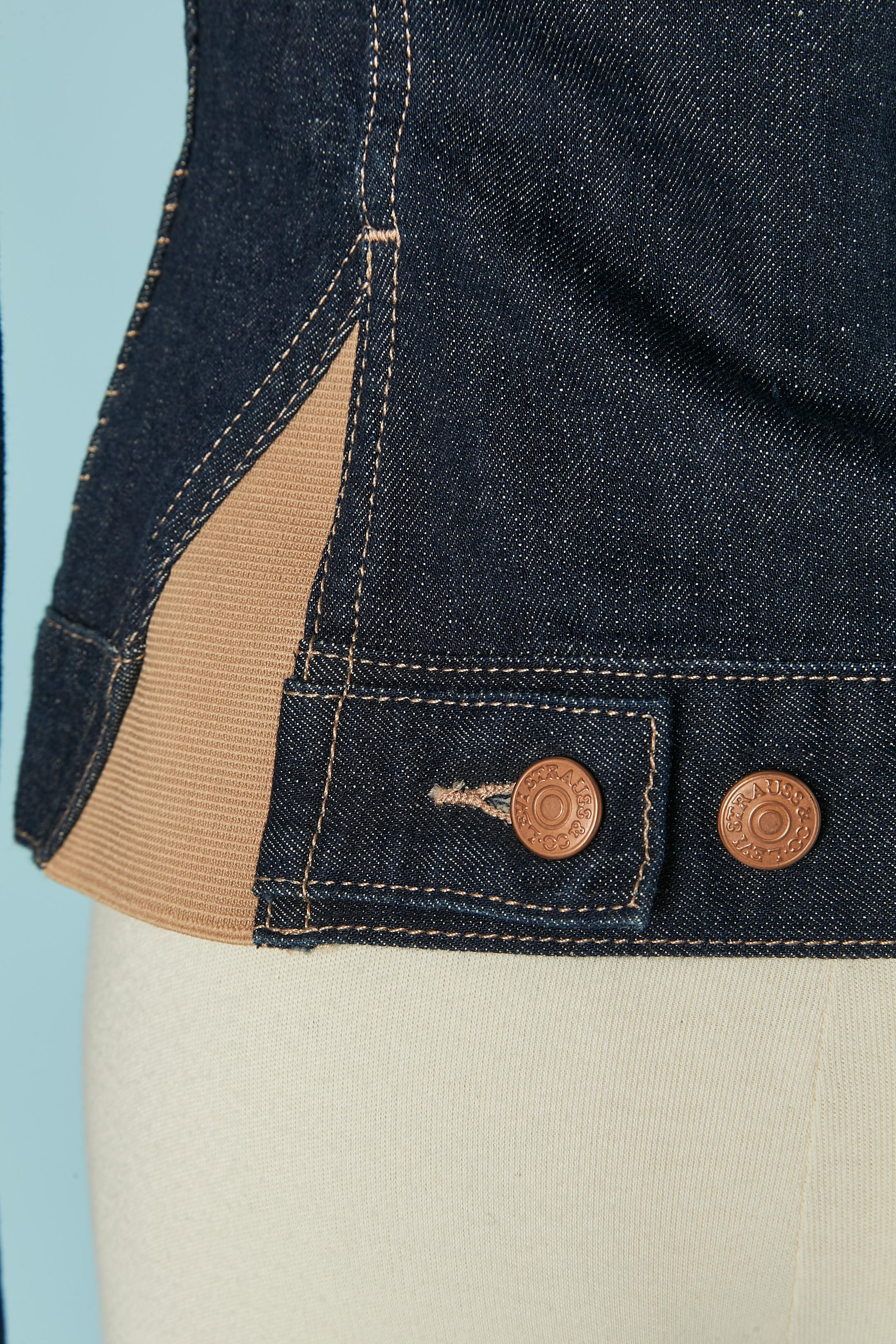 Denim jacket with top-stitched breast and hips LEVIS & JEAN-PAUL GAULTIER For Sale 2