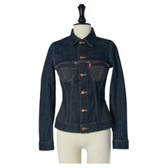 Denim jacket with top-stitched breast and hips LEVIS & JEAN-PAUL GAULTIER