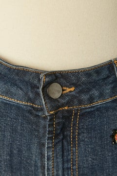 Denim jeans with beaded work Gai Mattiolo Love to Love NEW