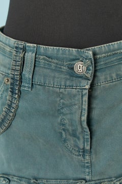 Denim mini skirt with ruffles GALLIANO