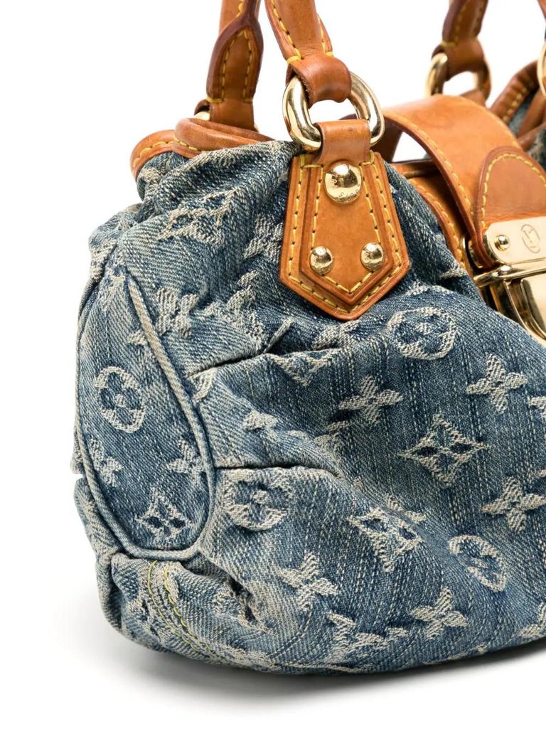 Louis Vuitton Blue Monogram Denim Mini Pleaty Handbag For Sale at 1stDibs