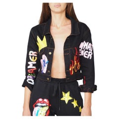 Denim multicoloured sequins jacket NWOT Used Denim multicoloured sequins jacket NWOT