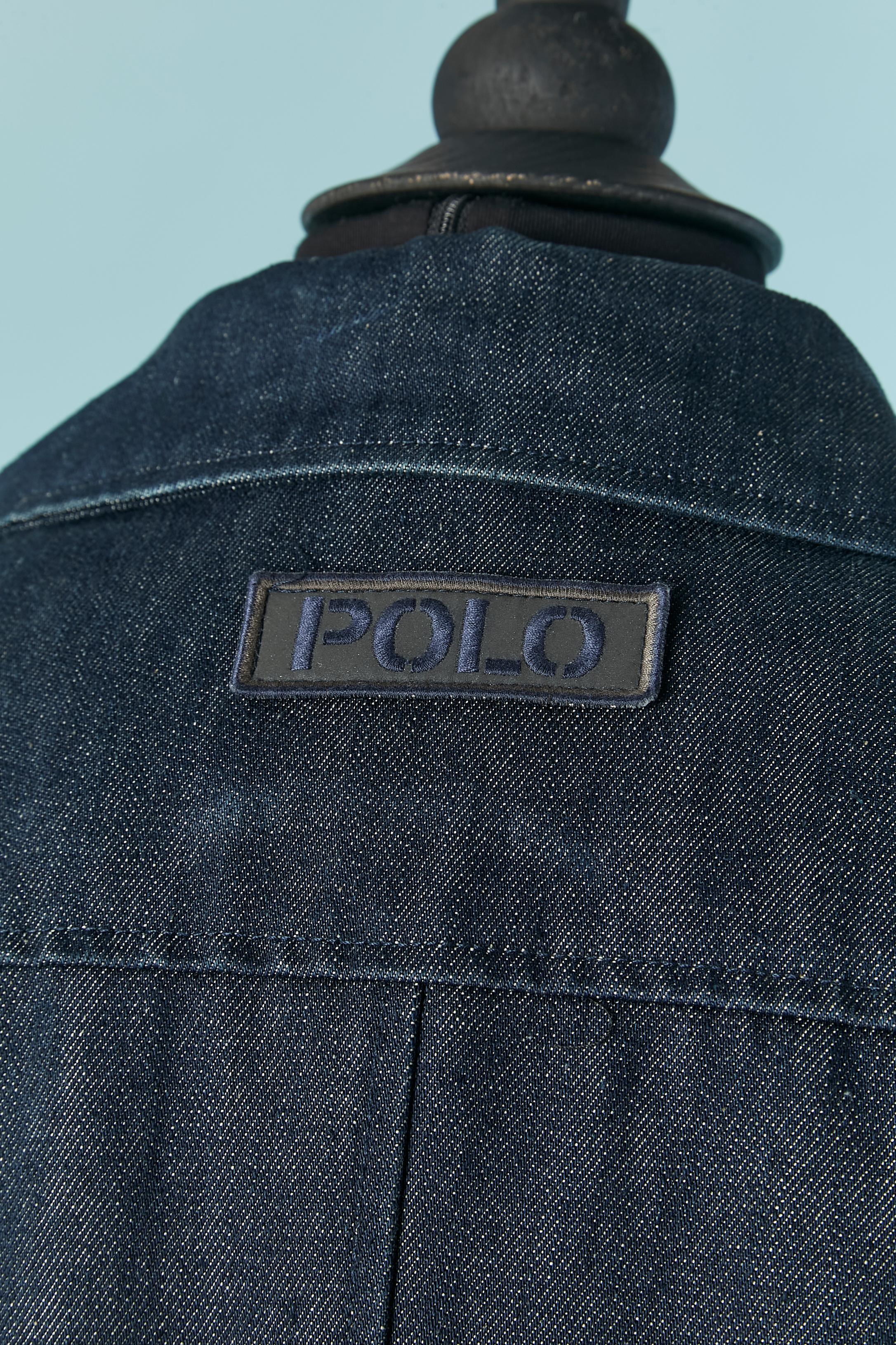 Denim quilted double breasted peacoat POLO RALPH LAUREN For Sale 2