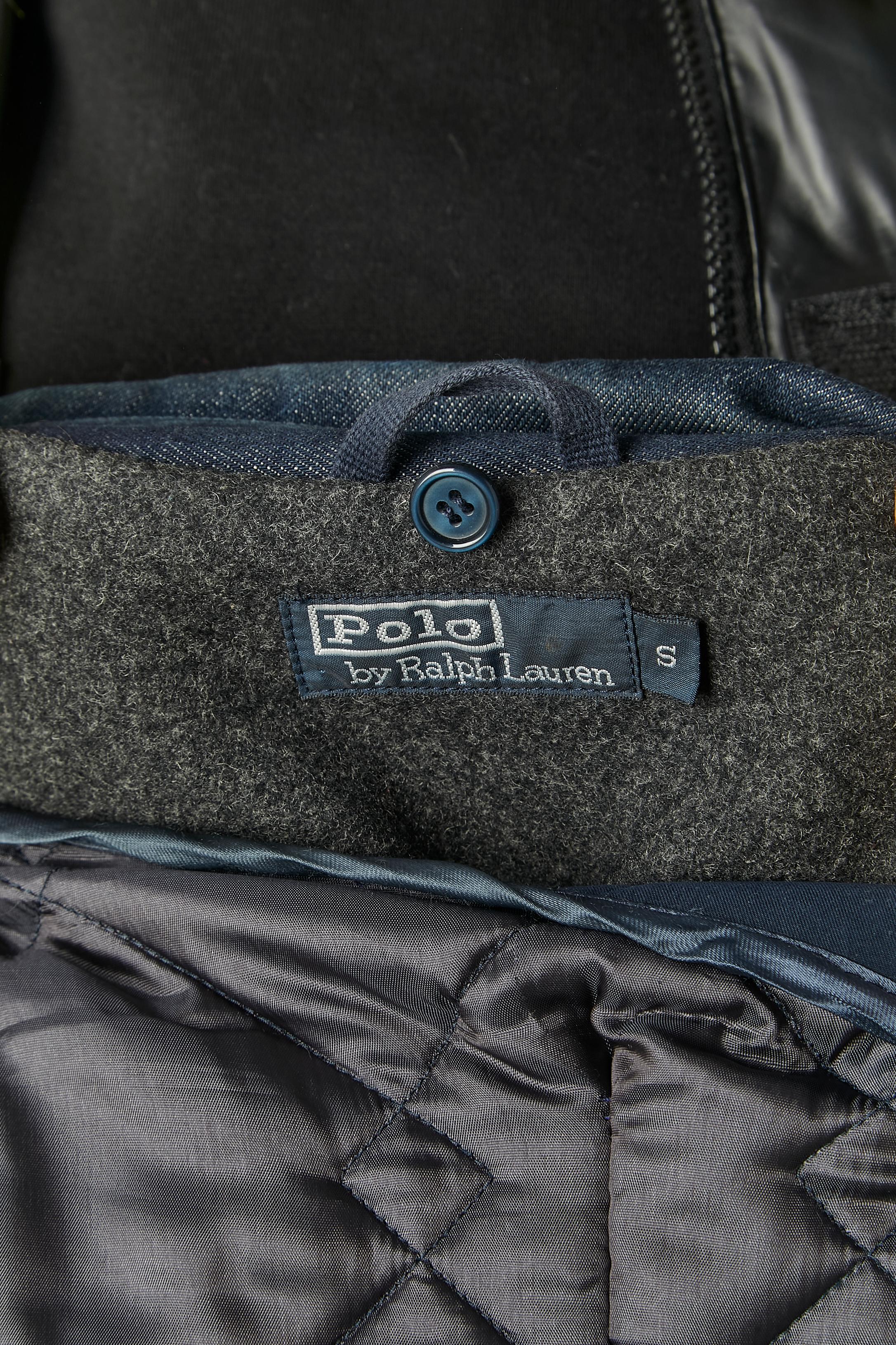Denim quilted double breasted peacoat POLO RALPH LAUREN For Sale 4